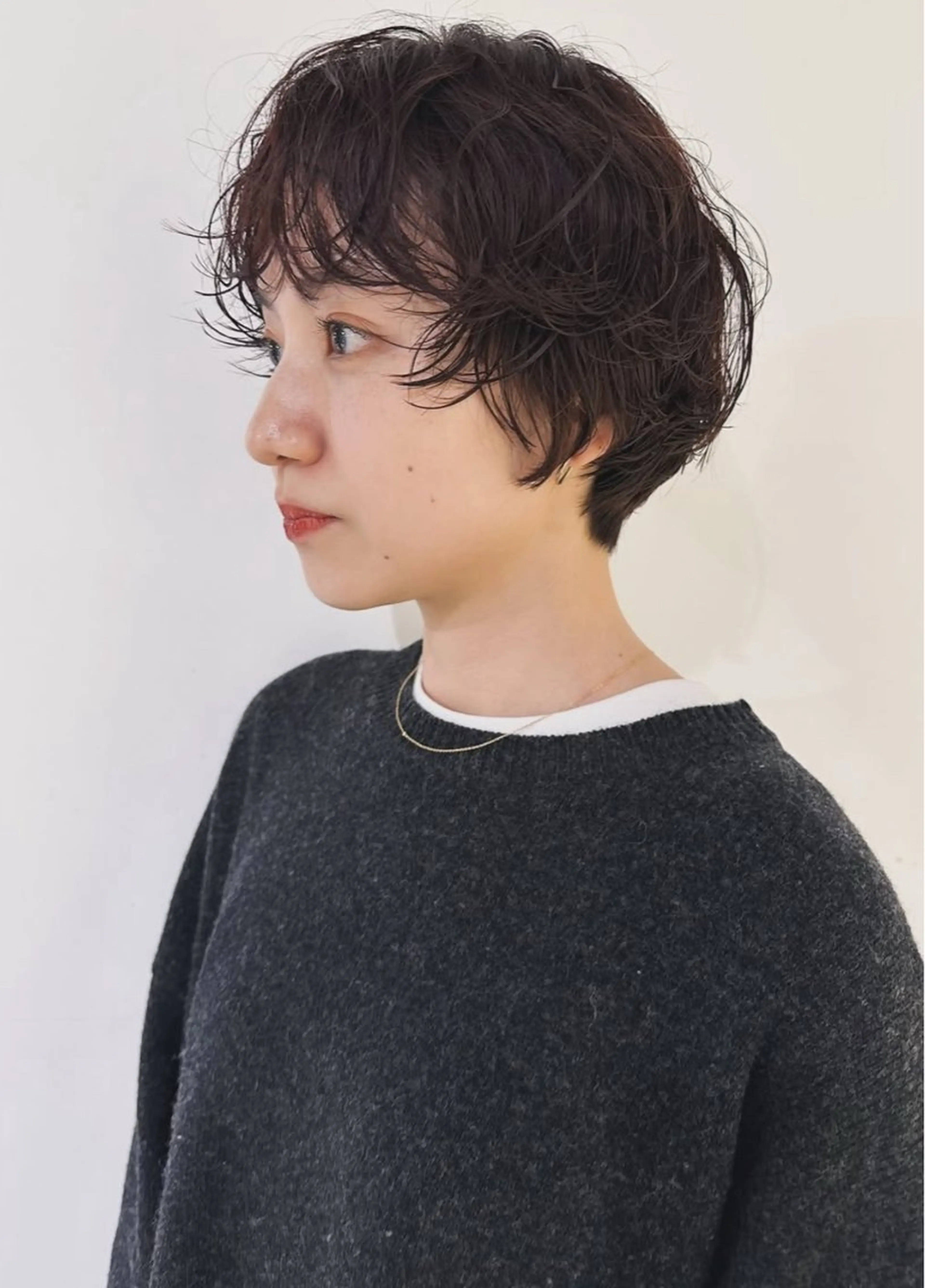 ショート パーマ 似合わせカット ニュアンスパーマ 韓国風 レイヤー/seiyaのヘアスタイル