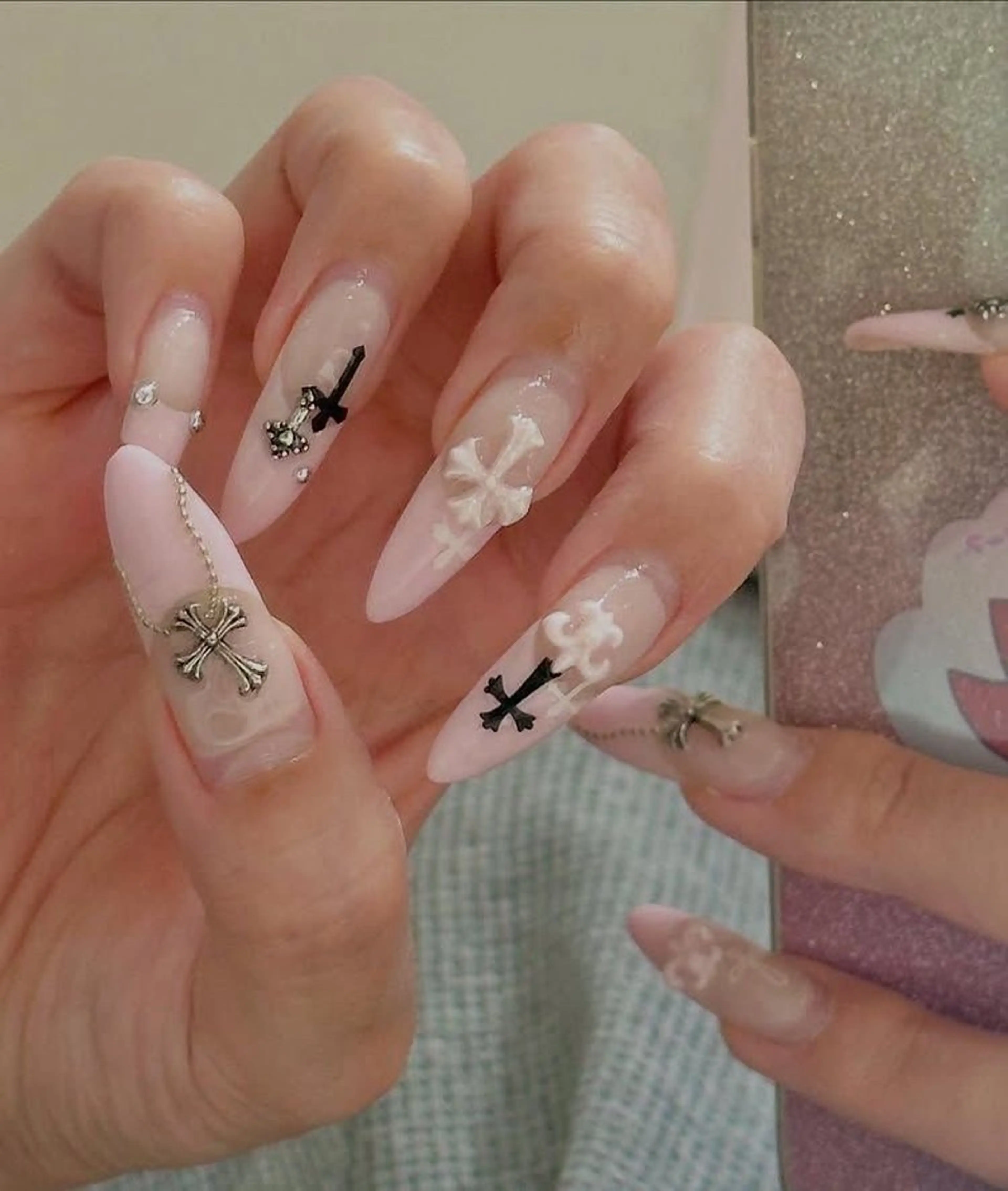 ネイル オーロラネイル ブラウン チークネイル フットネイル フレンチネイル ハンドネイル Ni Niのネイルデザイン