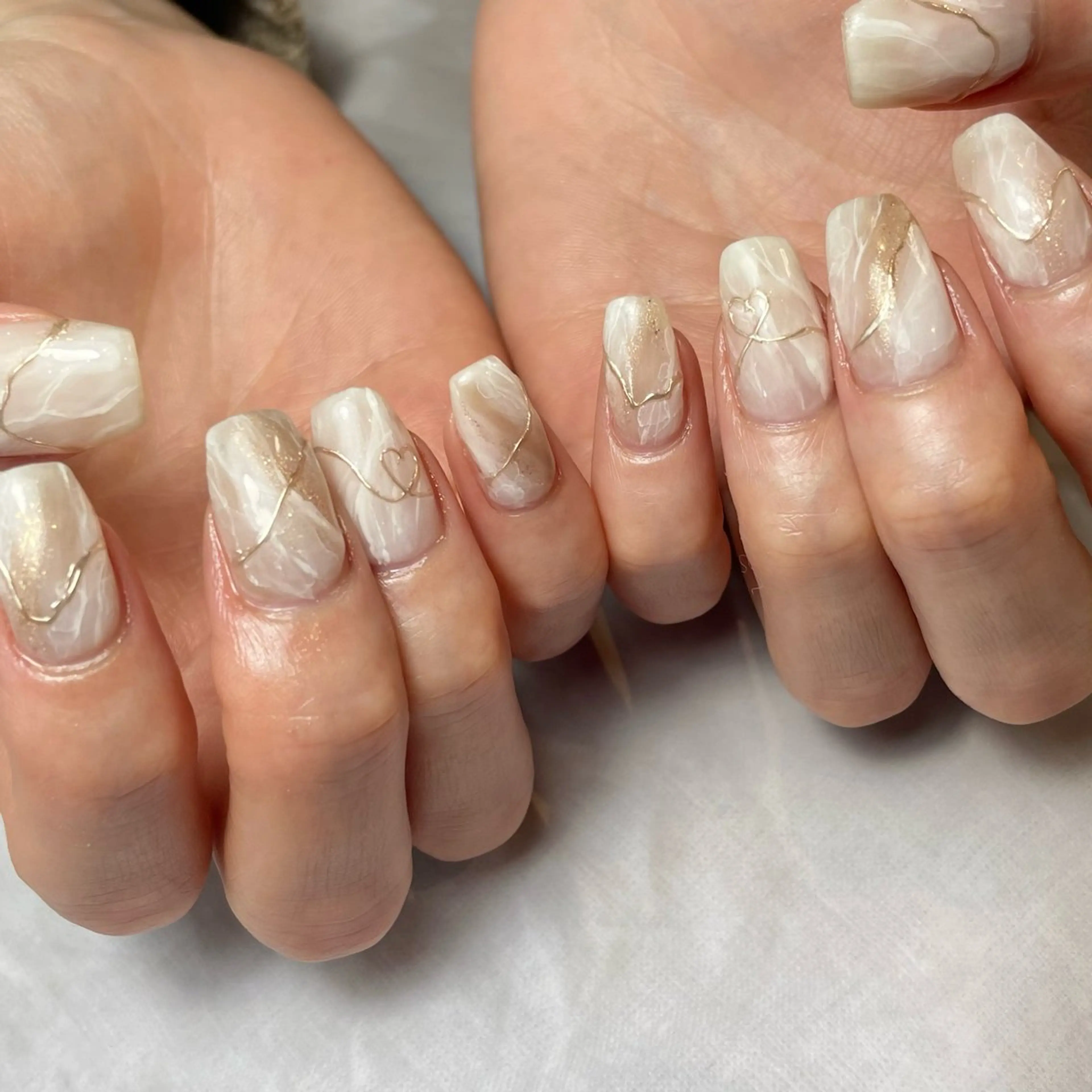 ネイル 大理石ネイル(マーブル) 持ち込み ニュアンスネイル ハンドネイル Reflection marikoのネイルデザイン