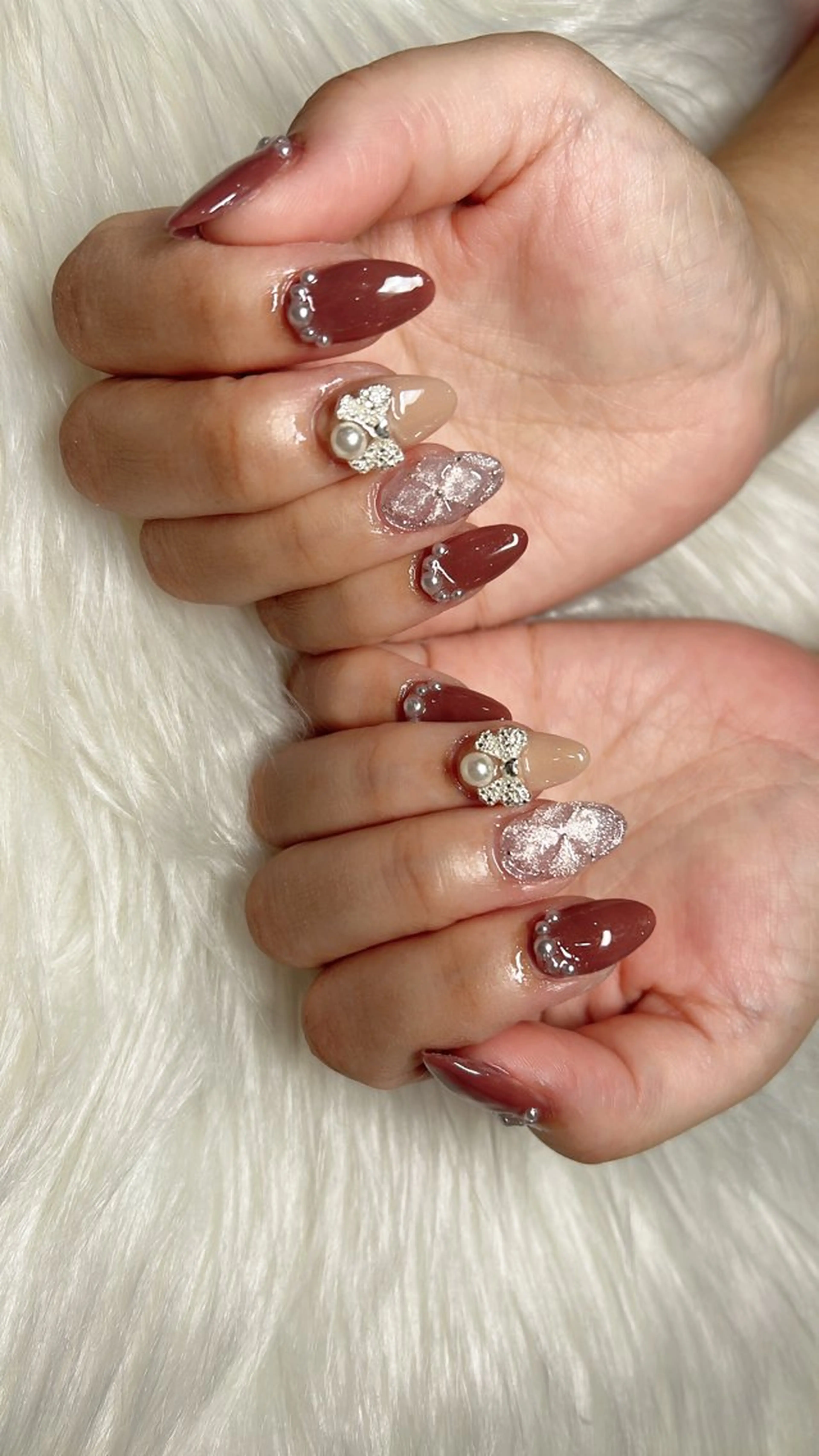 ミディアム ネイル ハンドネイル 《LB》ラブリエ Nail&eyeのマツエク・マツパデザイン