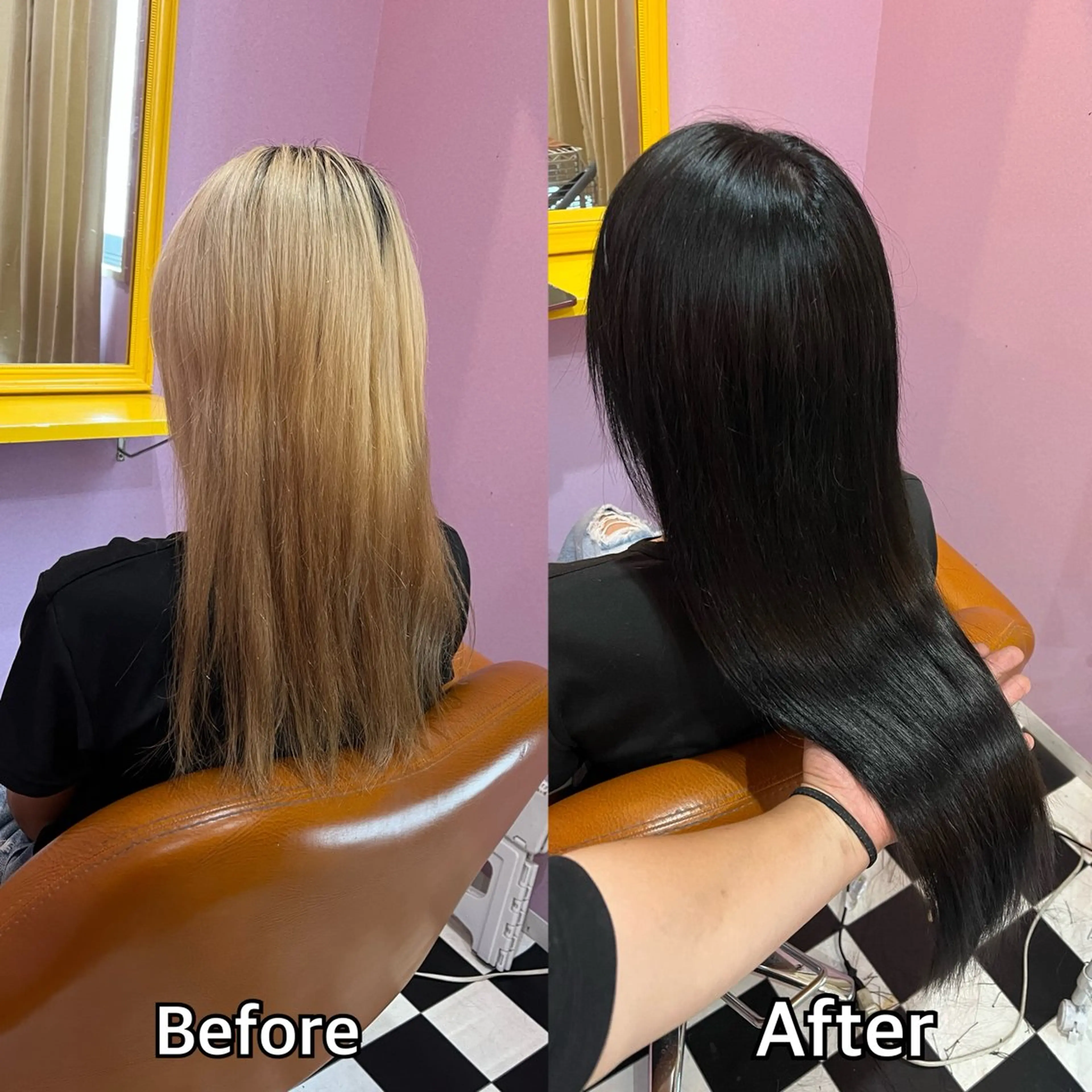 ロング シール＋ちび編み込み エクステ梅田🐨のヘアスタイル