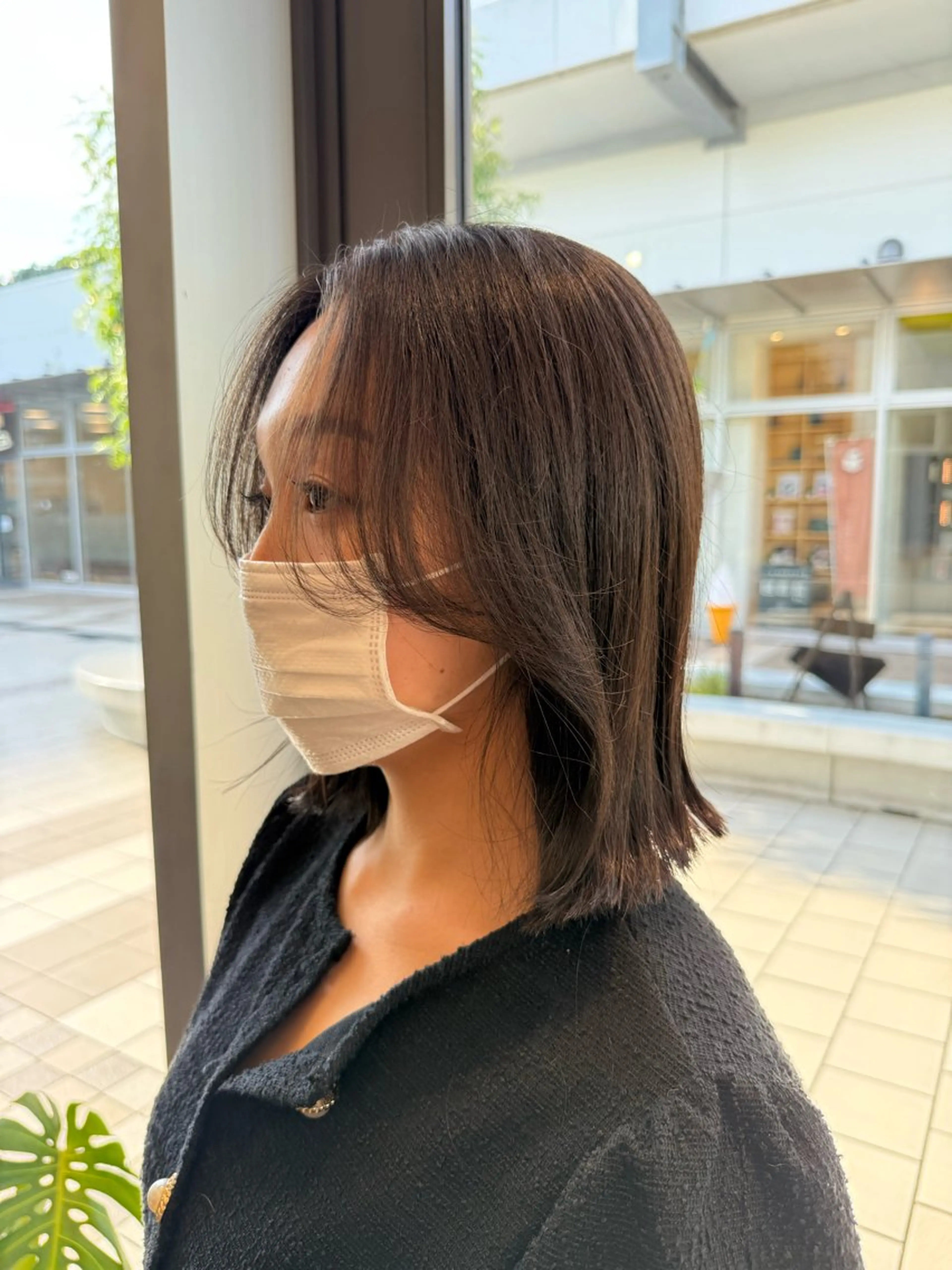 ショート 切りっぱなしボブ ボブ カット ヘアカラー レイヤーカット /momocaのヘアスタイル