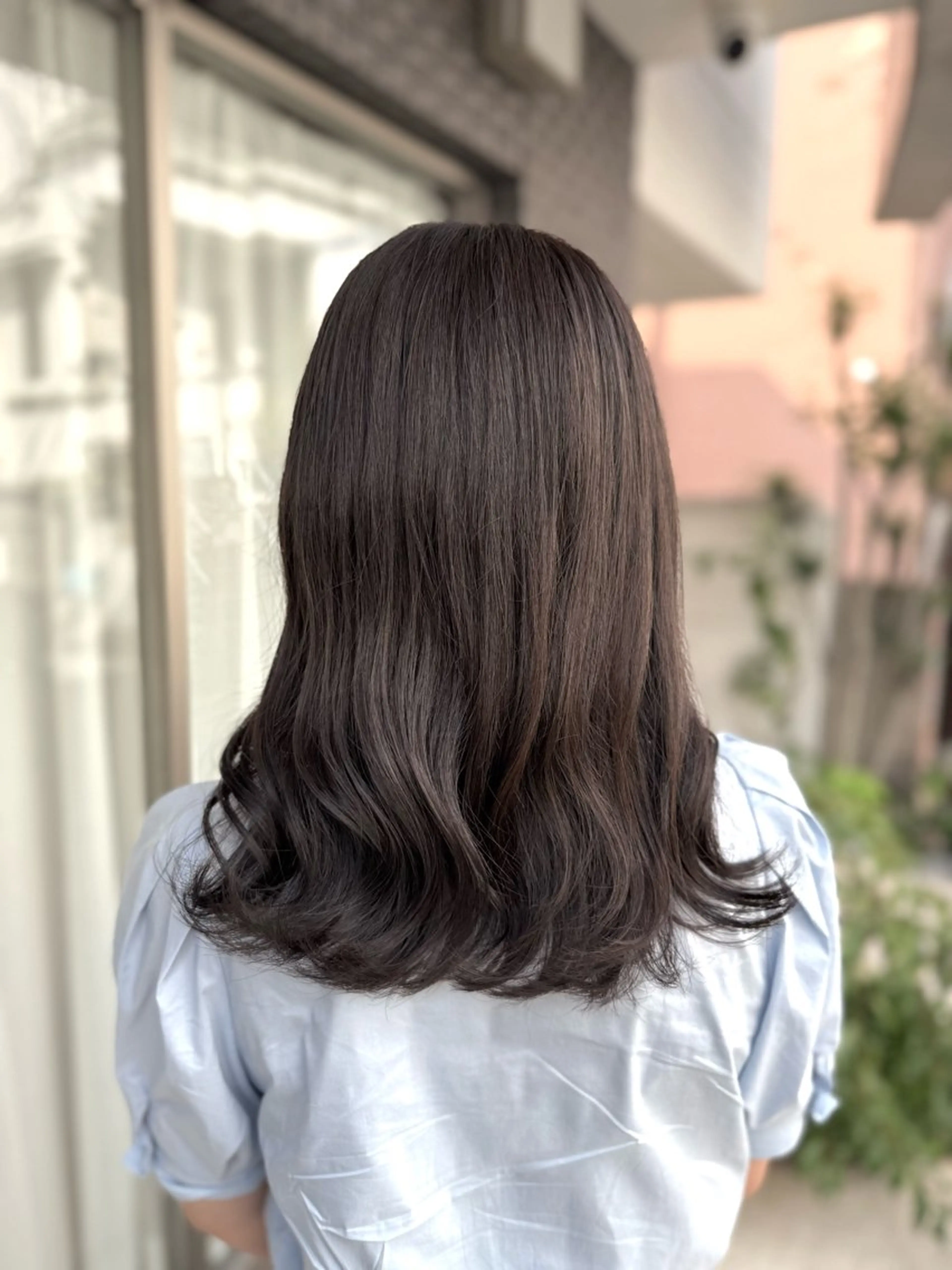 ミディアム カラー アッシュ ラベンダーカラー ラベンダーアッシュ カット ヘアカラー トリートメント グレージュ/透明感/ 韓国ヘア/RISAのヘアスタイル