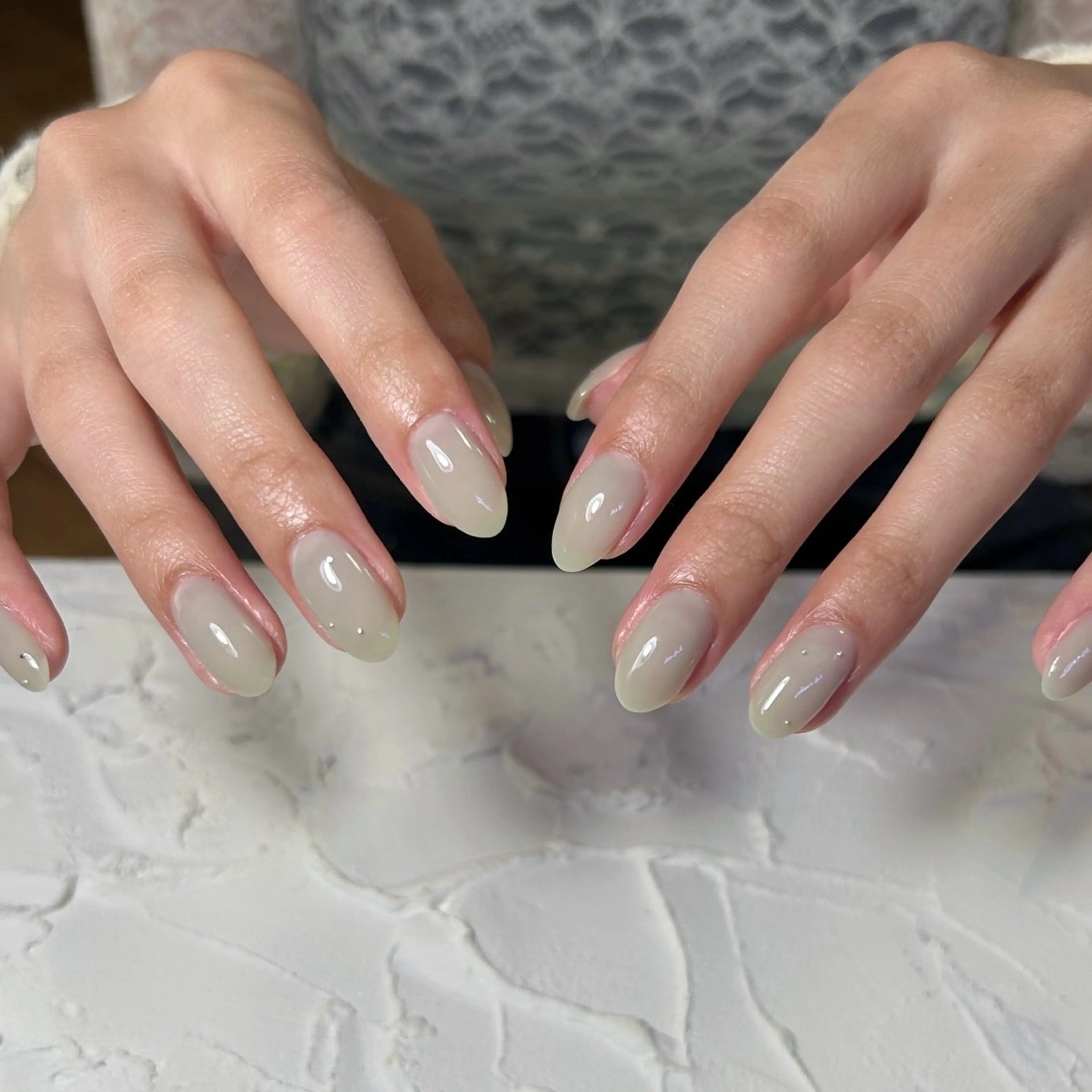 ネイル グリーン ハンドネイル Lofinails ちひろのネイルデザイン