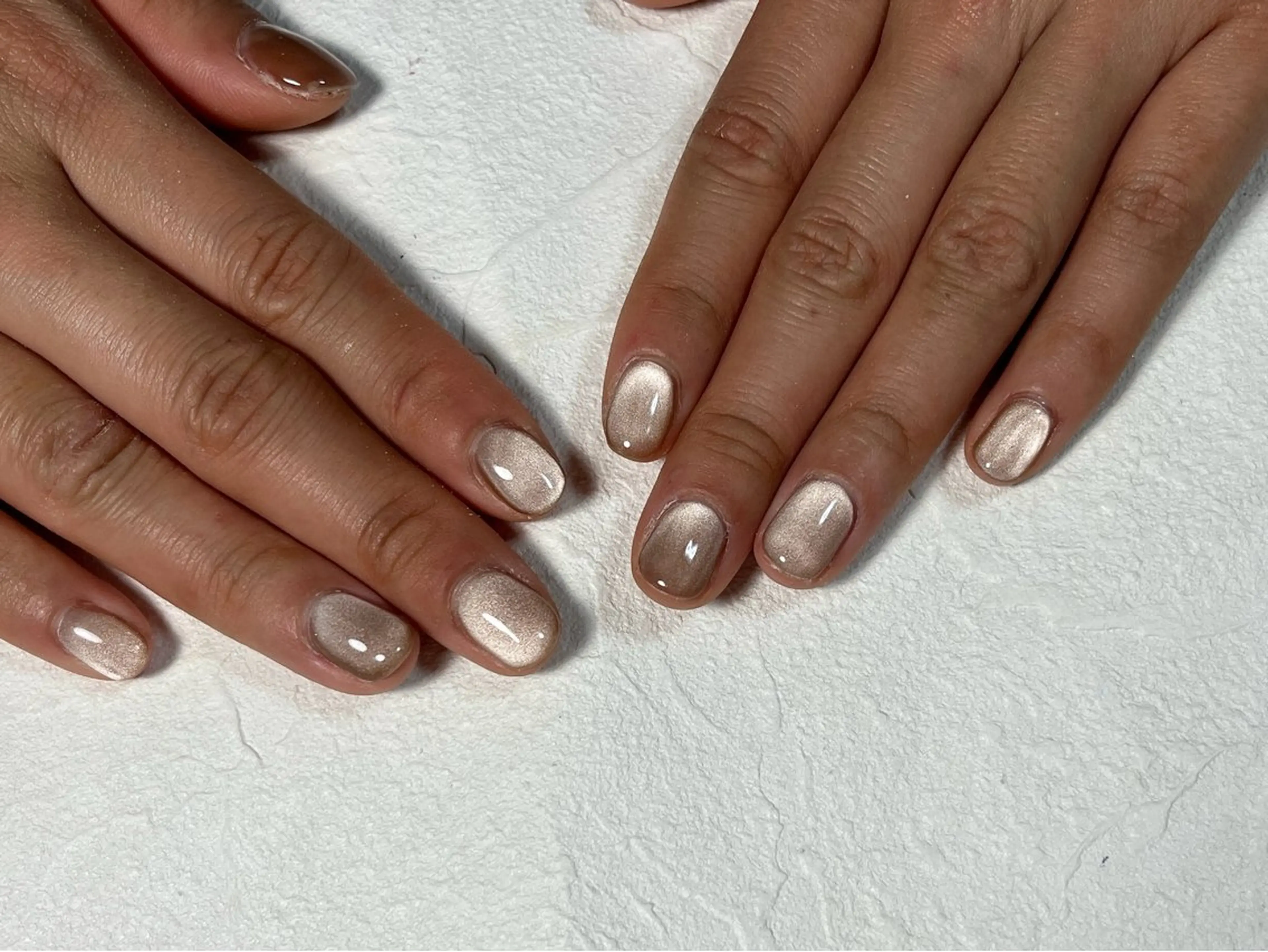 ネイル オーロラネイル フットネイル フレンチネイル ジェルネイル 韓国ネイル ハンドネイル kiki nail たまプラーザのネイルデザイン