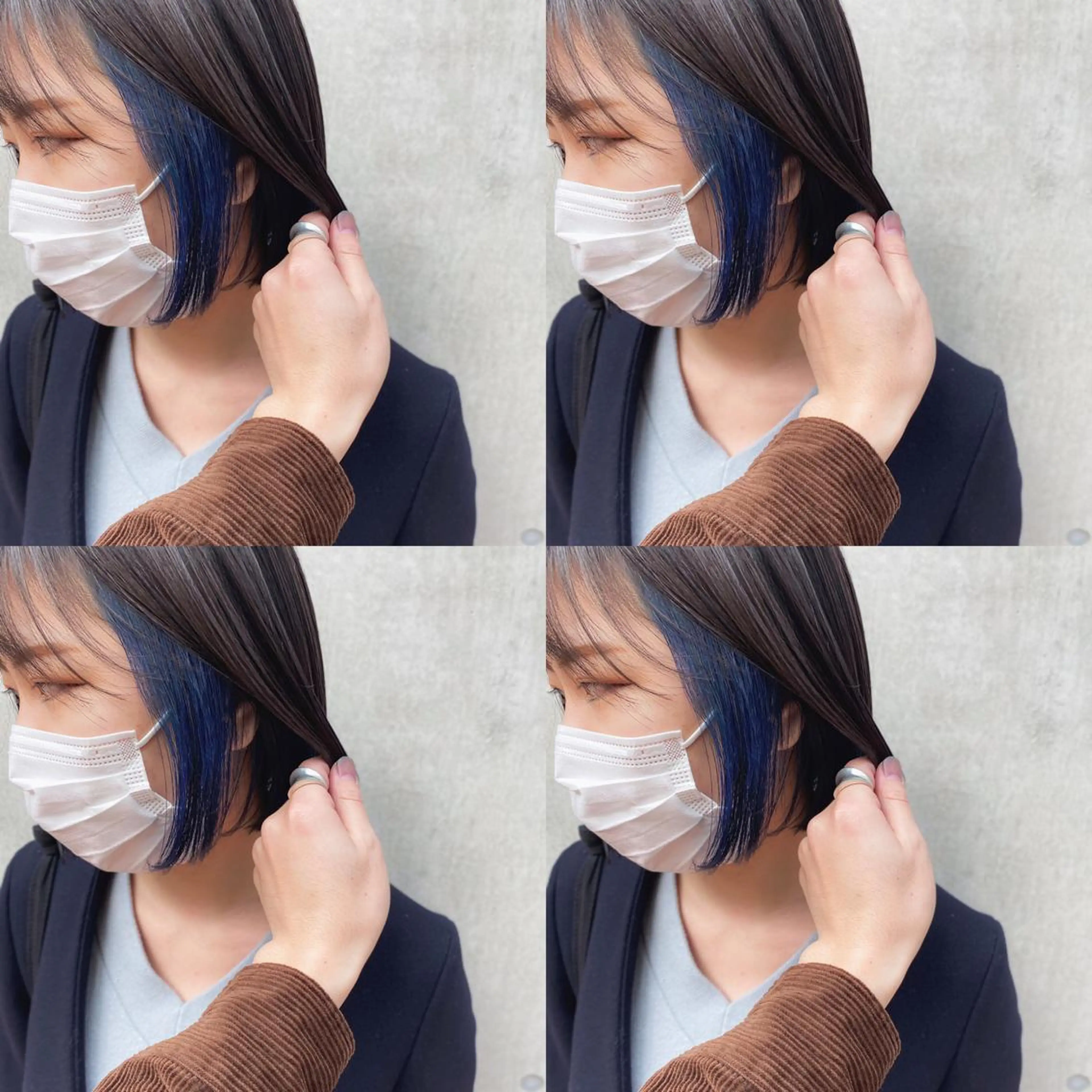 セミロング カラー ヘアアレンジ インナーカラー ボブ カット ヘアカラー トリートメント 竹内啓太 ボブのヘアスタイル