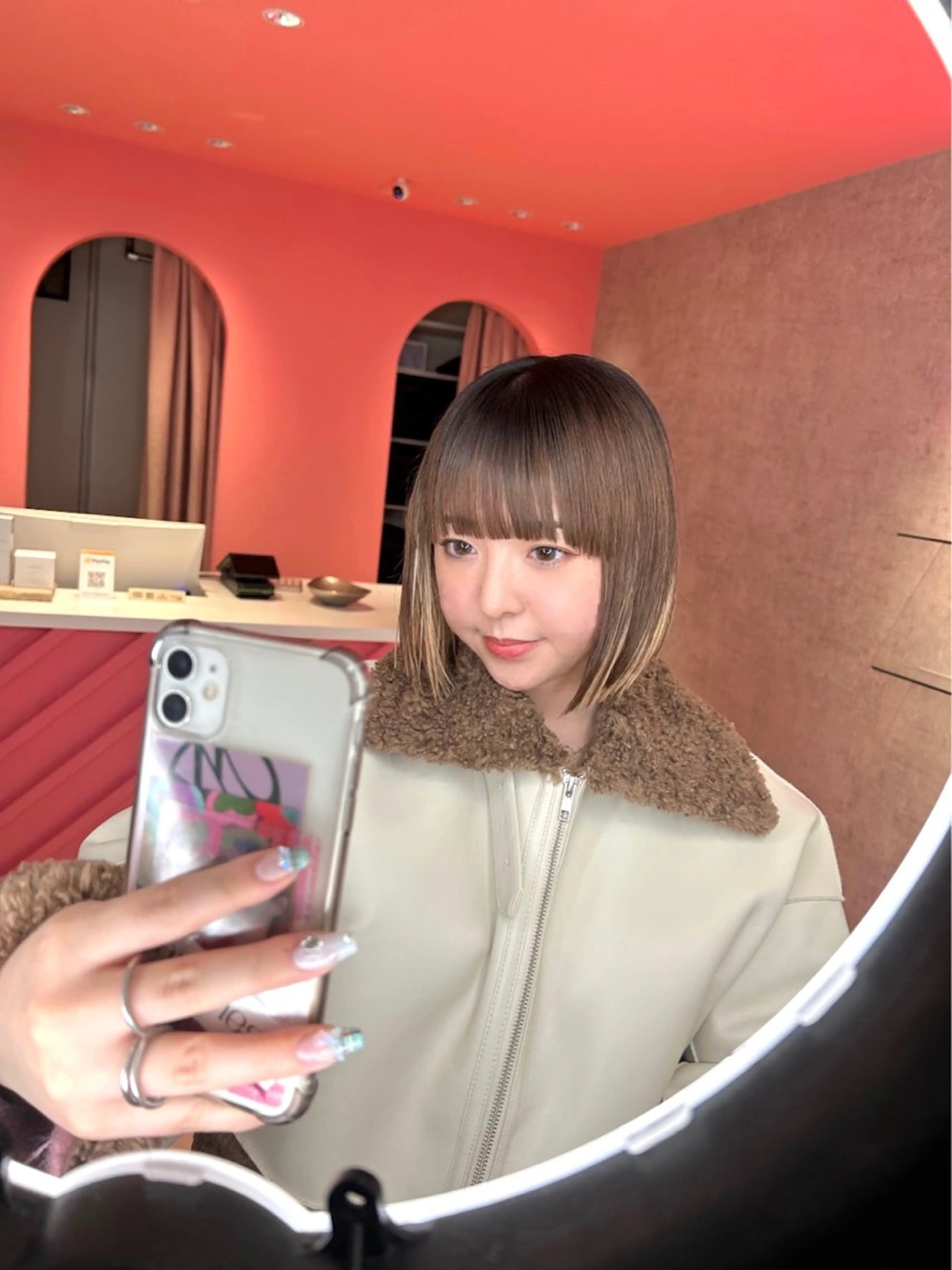 カラー 莉乃/縮毛矯正/髪質 改善/艶カラーのヘアスタイル