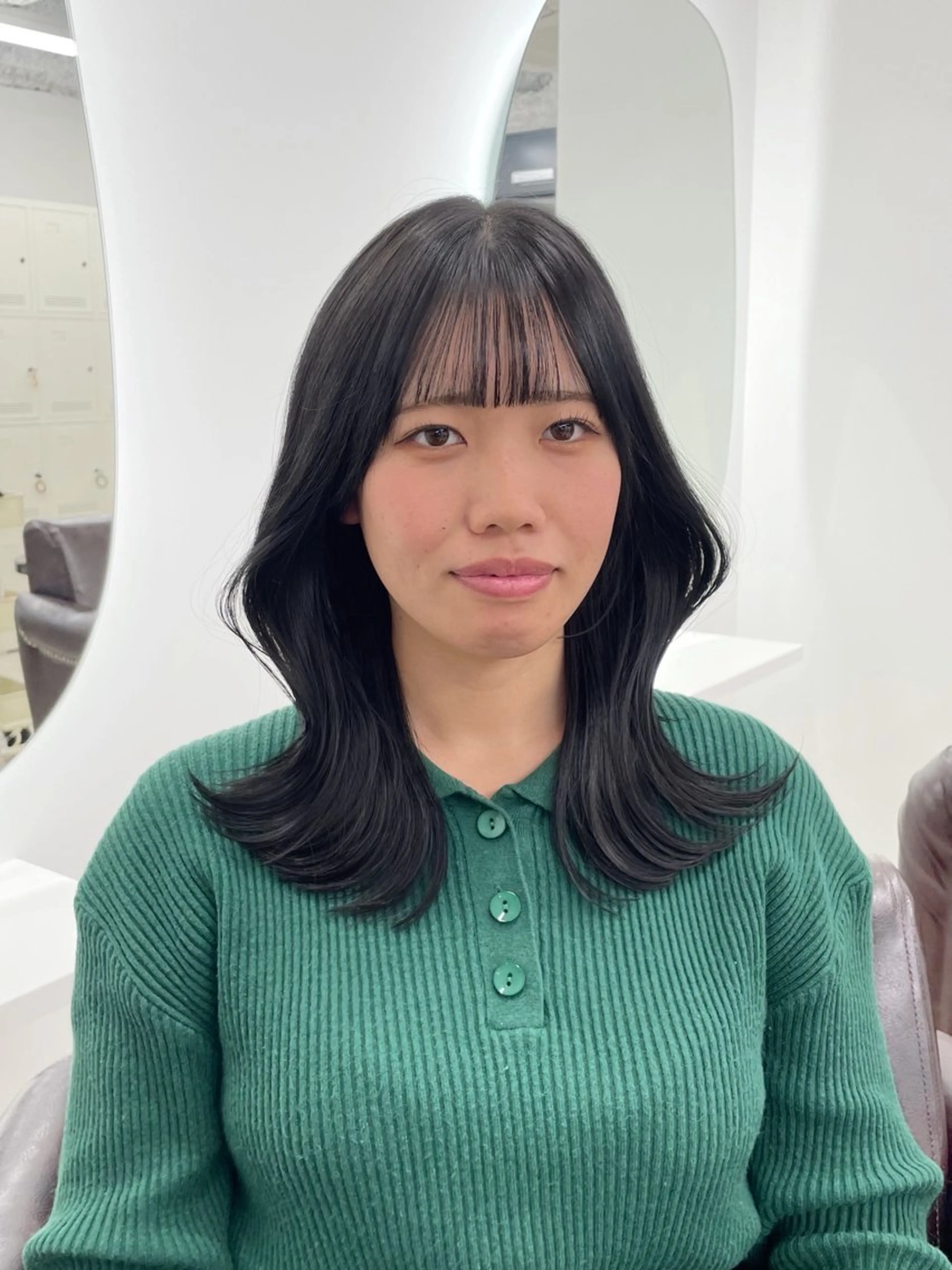 ロング カラー カット ヘアカラー トリートメント ヘアセット 新宿/韓国ヘア/ 髪質改善ストレートのヘアスタイル