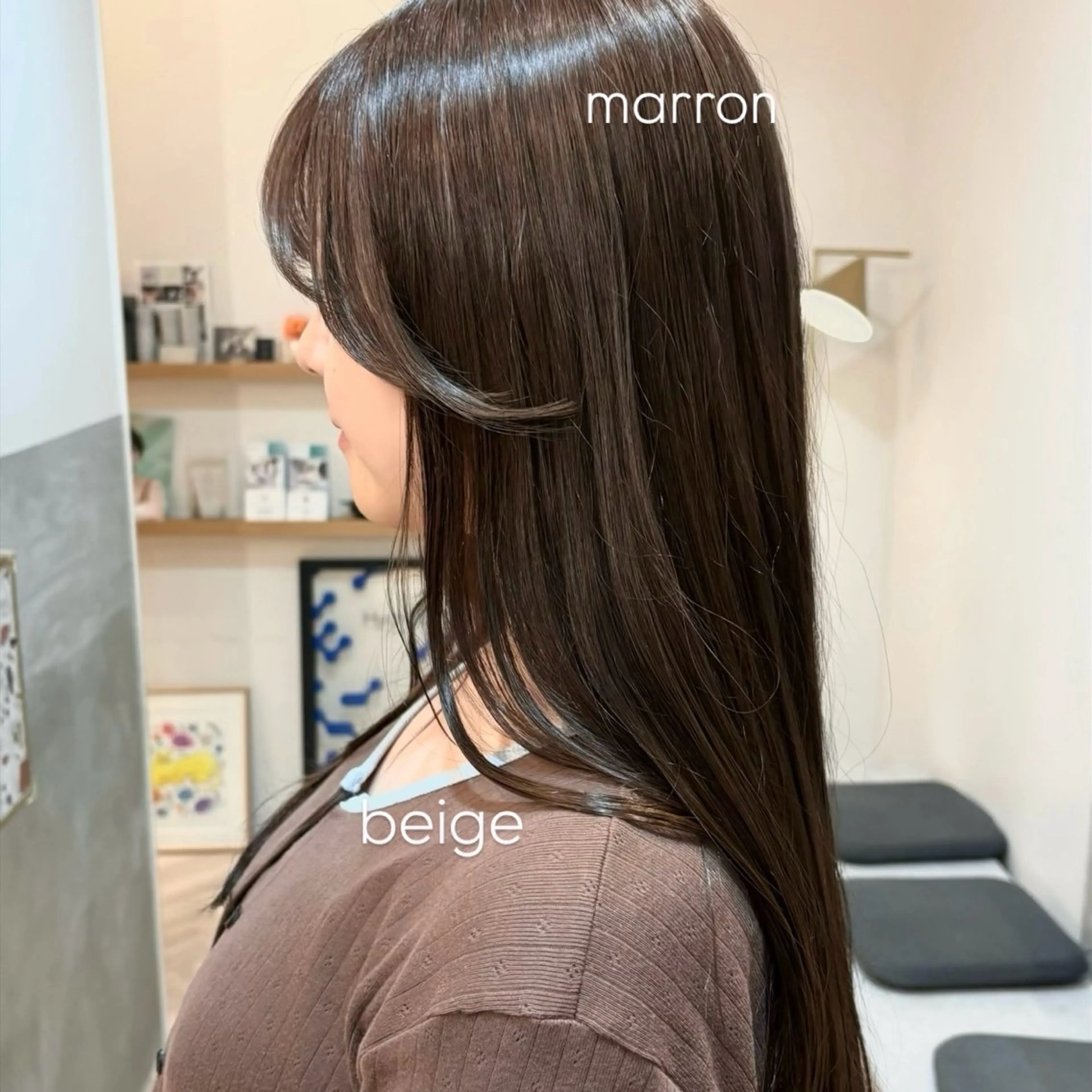 セミロング カット ヘアカラー トリートメント 似合わせ/透明感 /レイヤー/りほ🤍のヘアスタイル