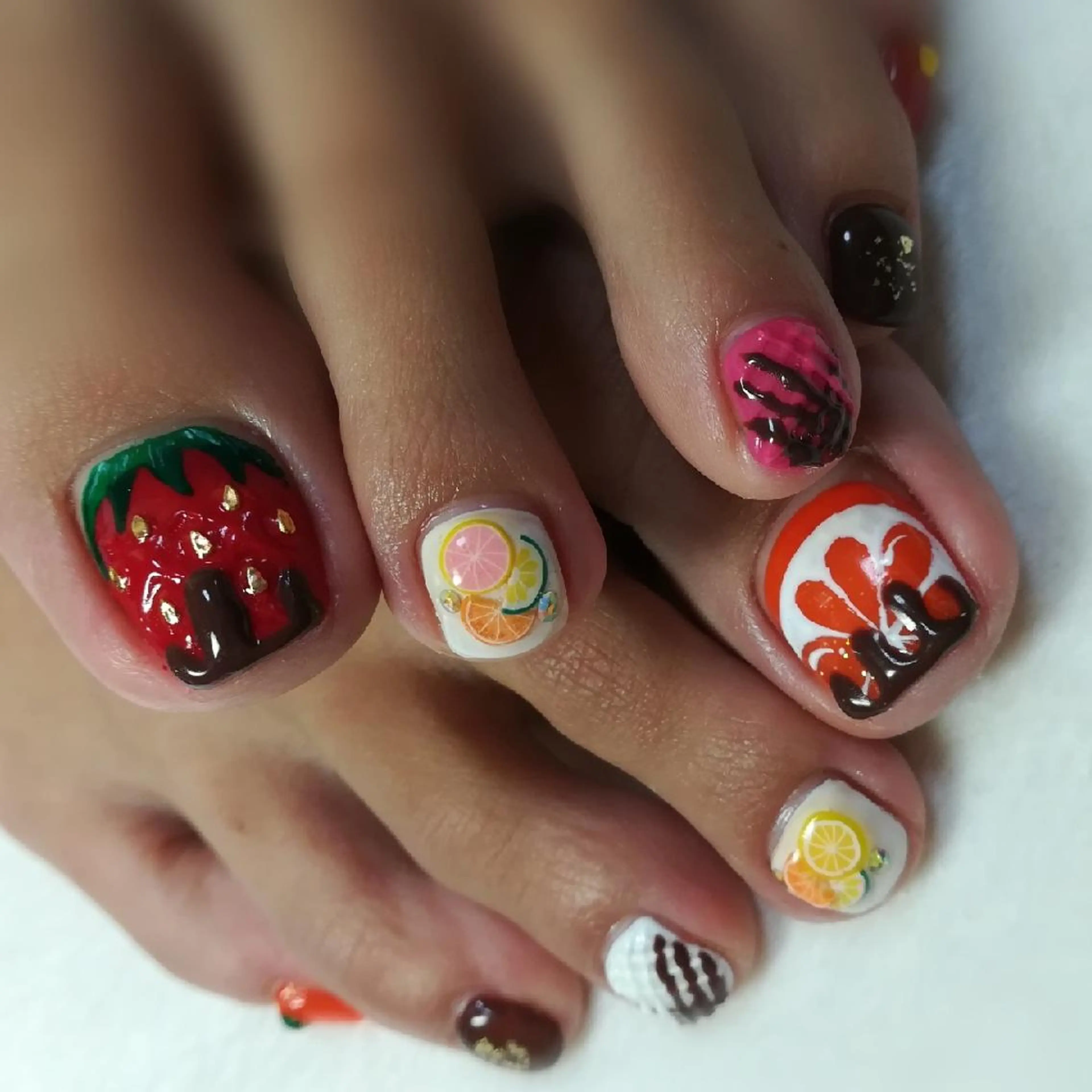 ネイル バレンタイン フットネイル reve あやののネイルデザイン