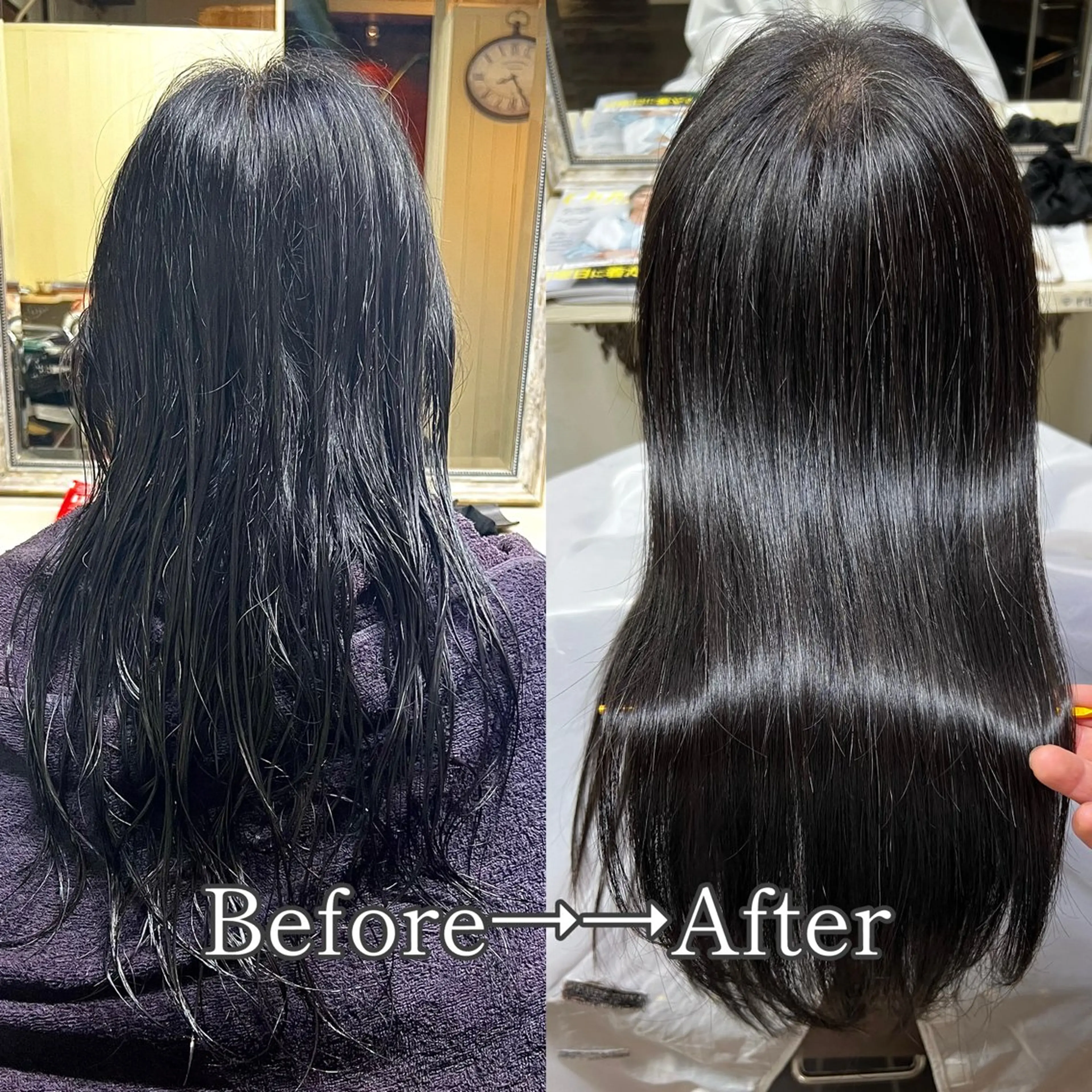 セミロング 髪質改善 カット 縮毛矯正 トリートメント 松田卓也🌟髪質改善 🌟縮毛矯正🌟艶髪のヘアスタイル