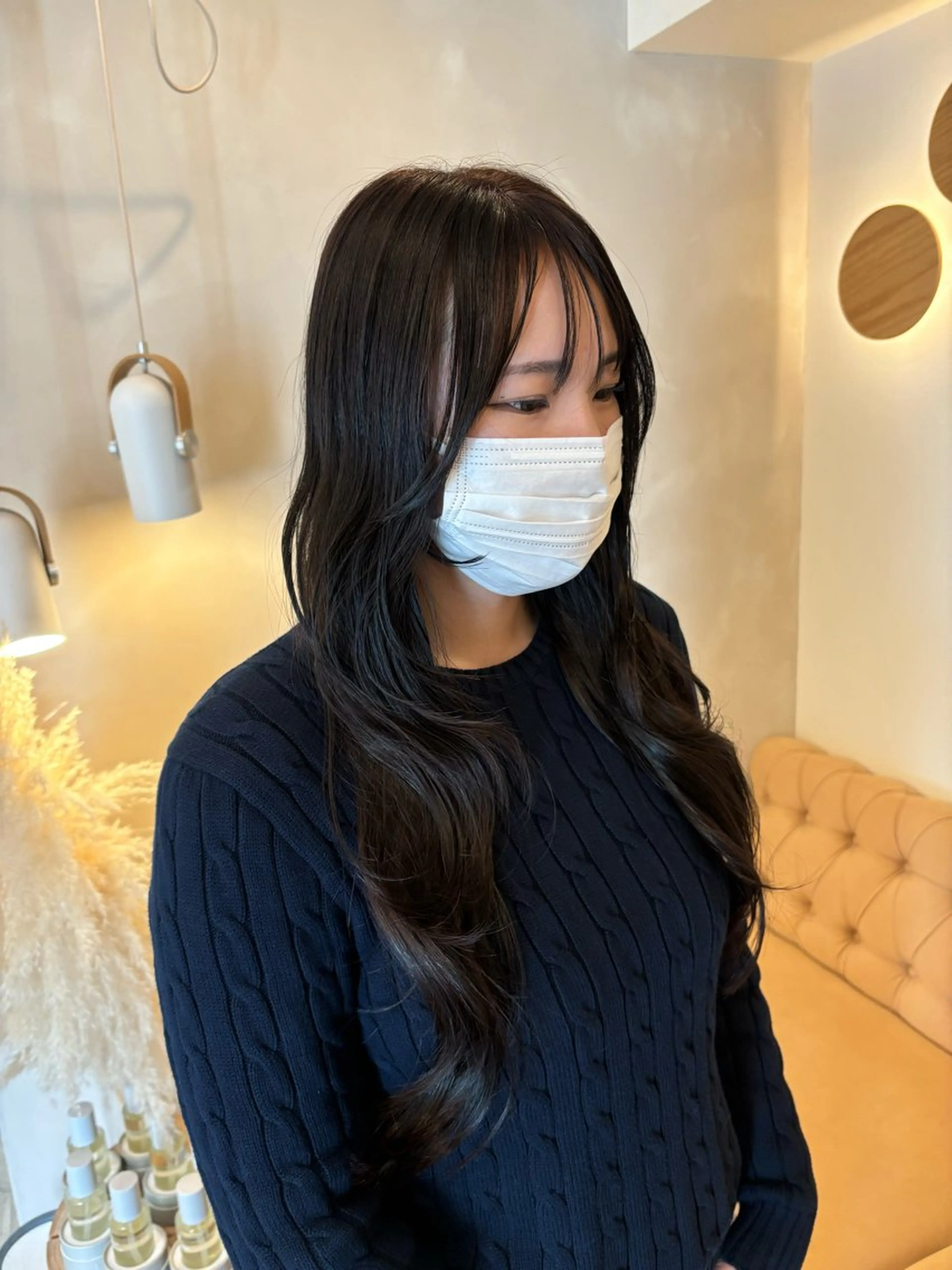 ロング カラー カット ヘアカラー トリートメント 暖色/ミルクティー/ レイヤー/yuriaのヘアスタイル