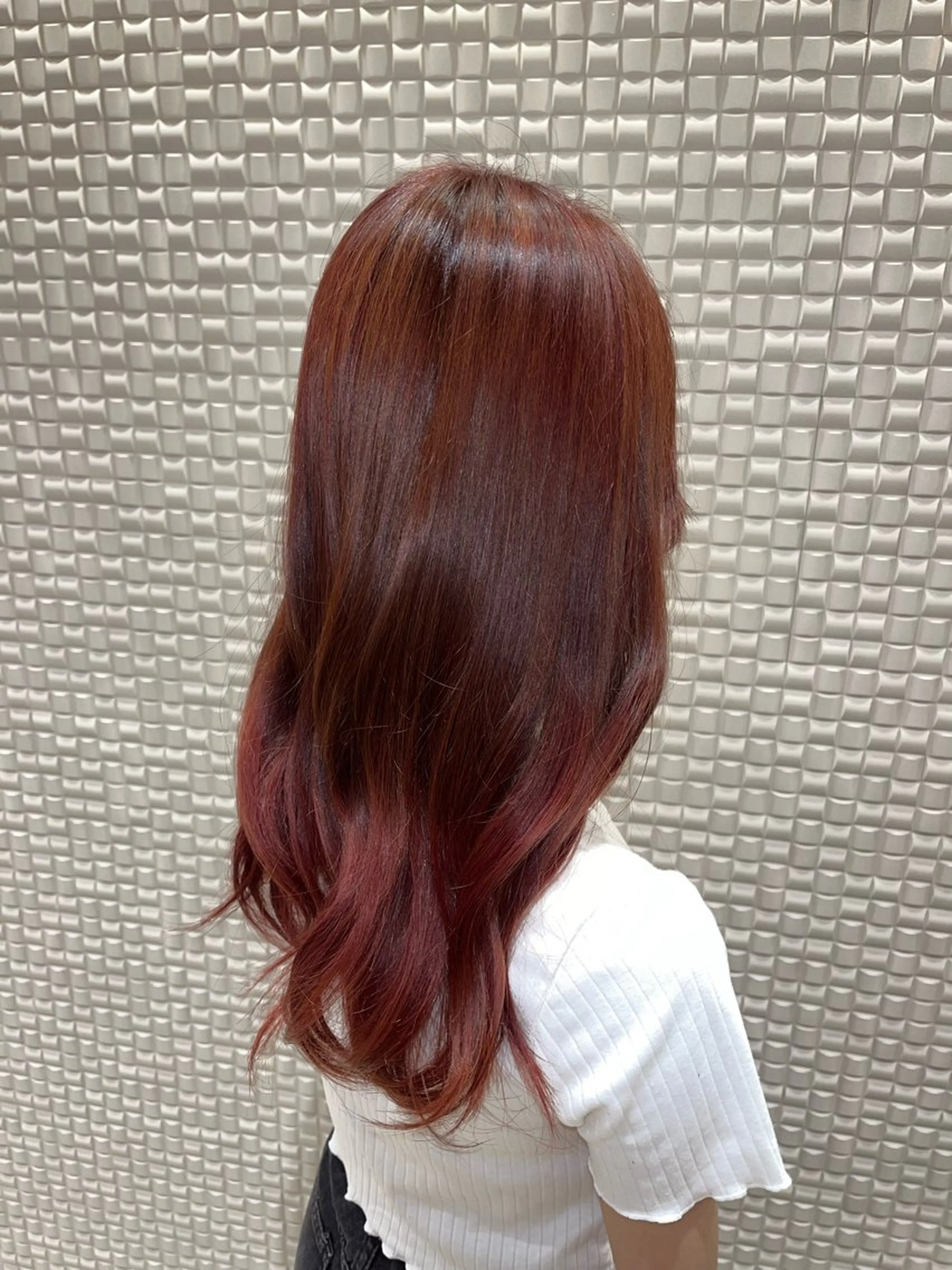 セミロング カラー ヘアカラー トリートメント ヘアセット 新宿 谷合 玲花のヘアスタイル