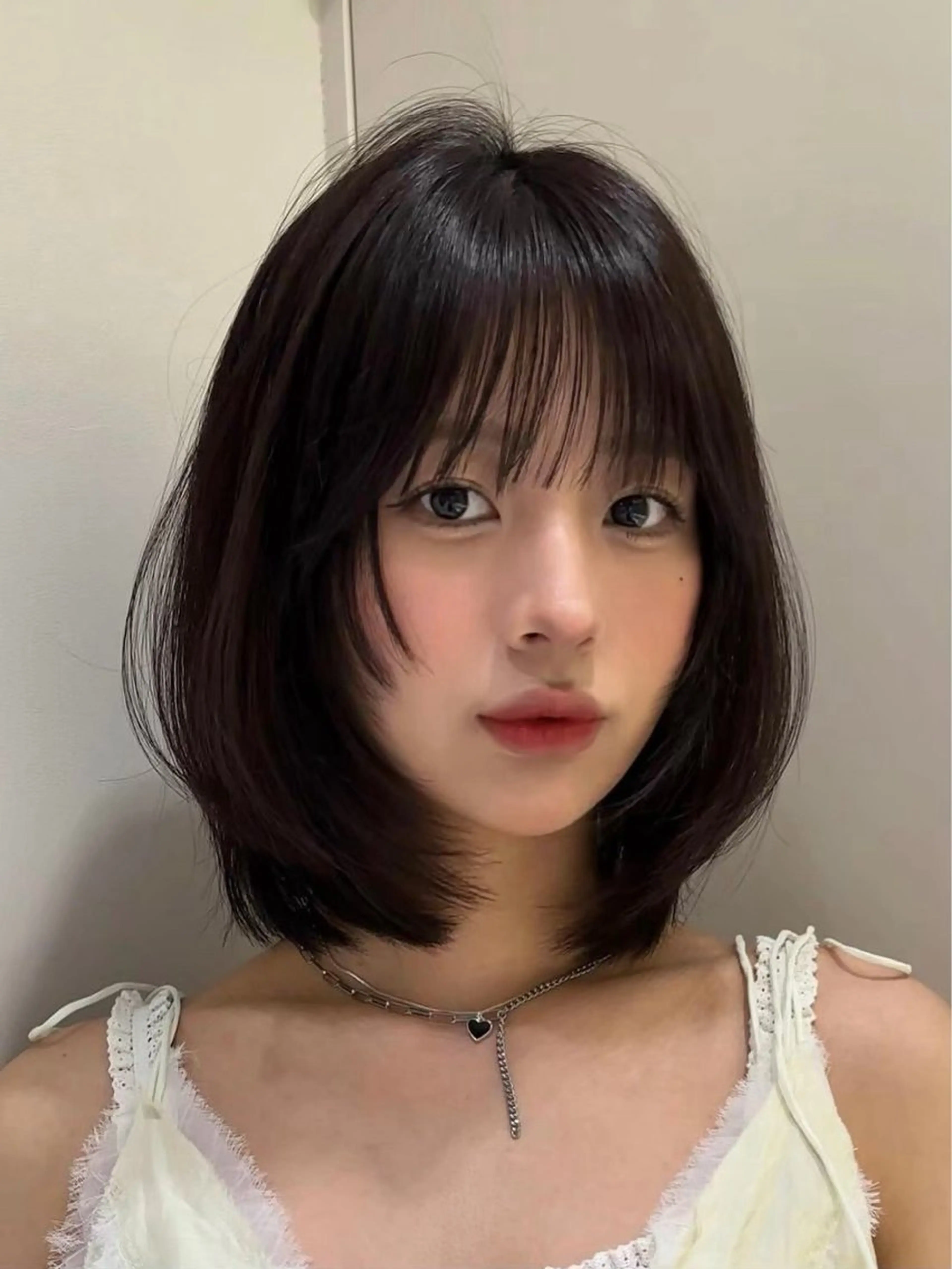 ミディアム カット 縮毛矯正 トリートメント けいし🐬ボブ 美髪縮毛矯正のヘアスタイル