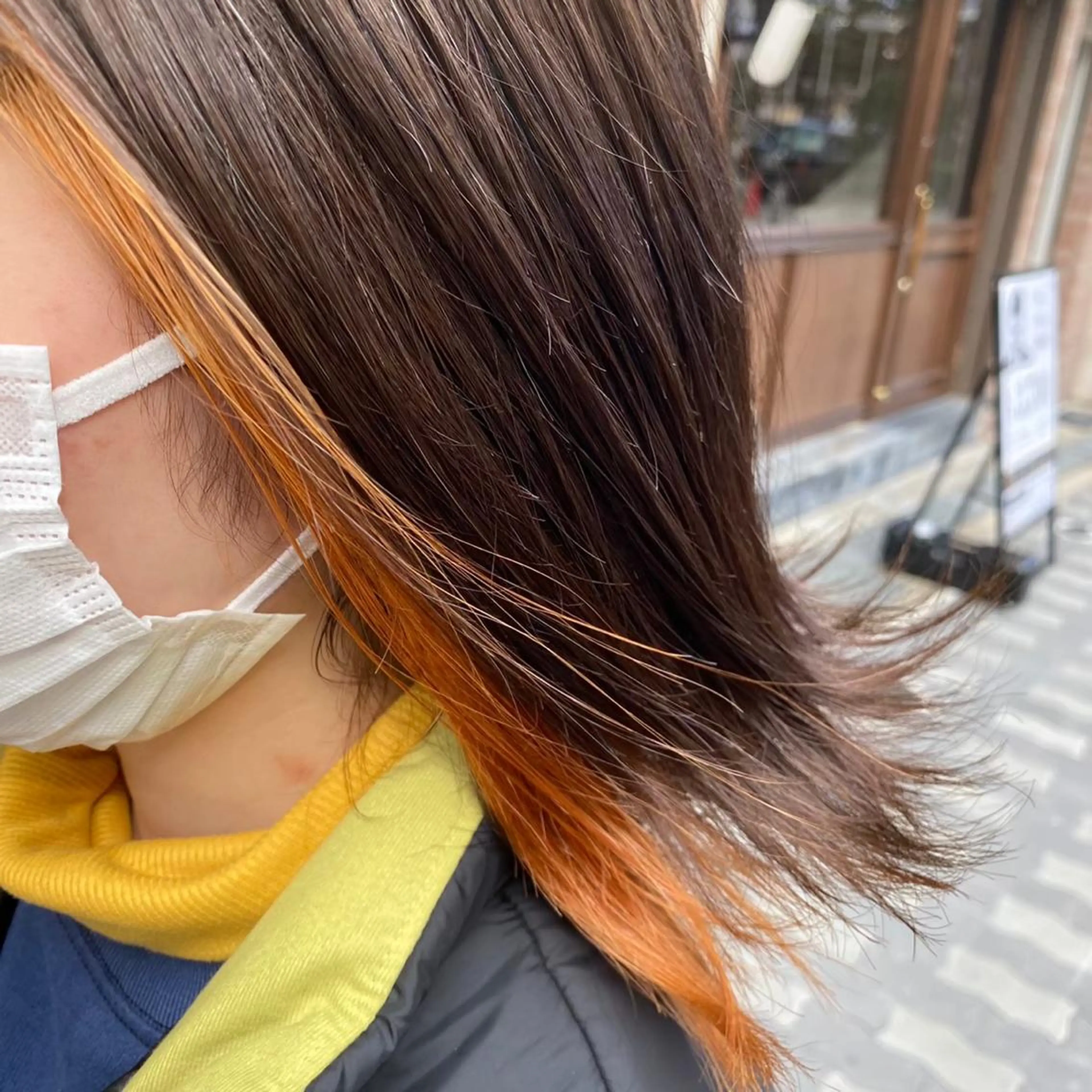 セミロング 韓国風カラー 韓国風ヘア 亀川蓮 Agu hairのヘアスタイル