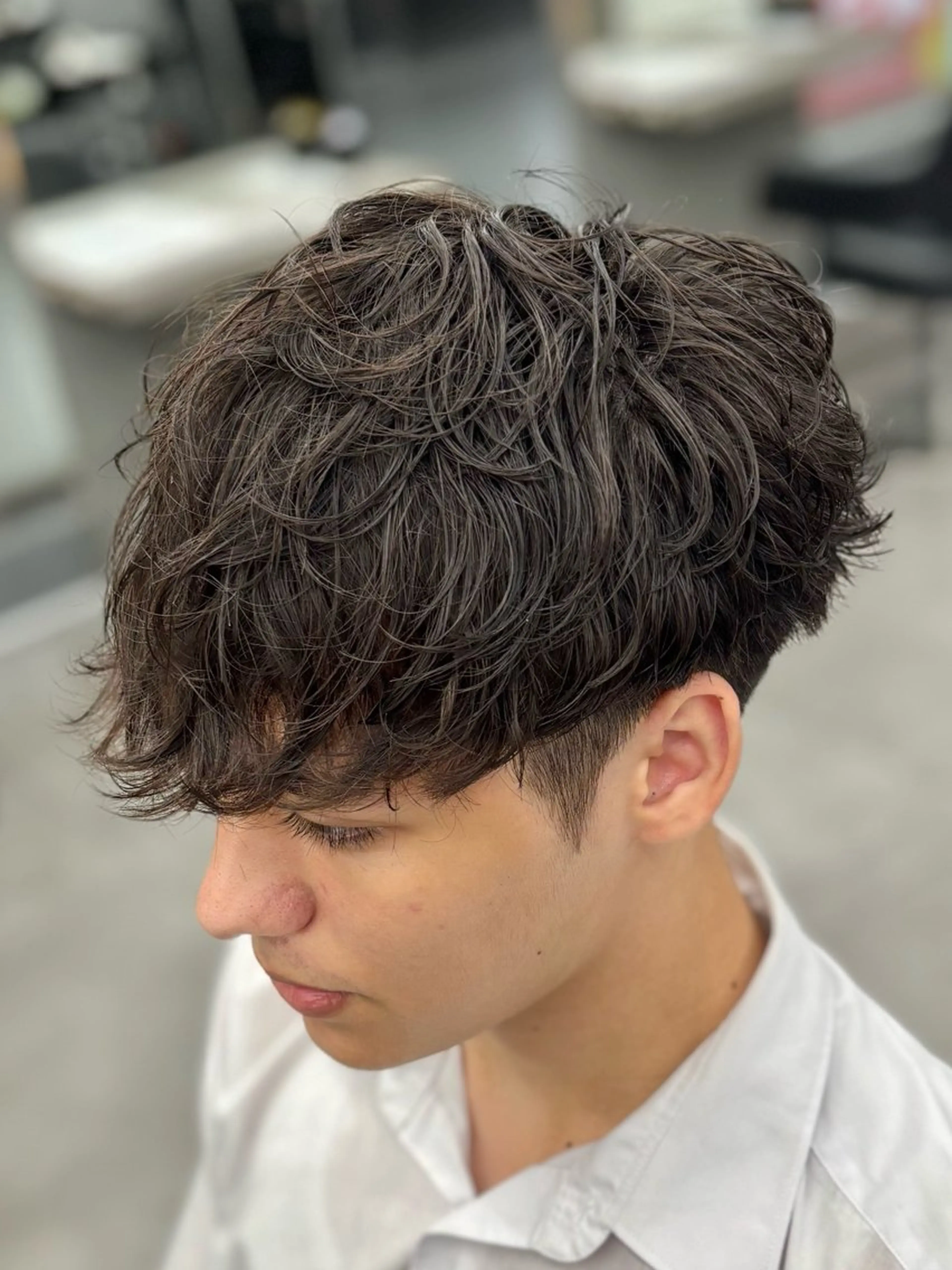 パーマ メンズ カット パーマ 【ØVARL】🦁 メンズパーマ/レオのヘアスタイル