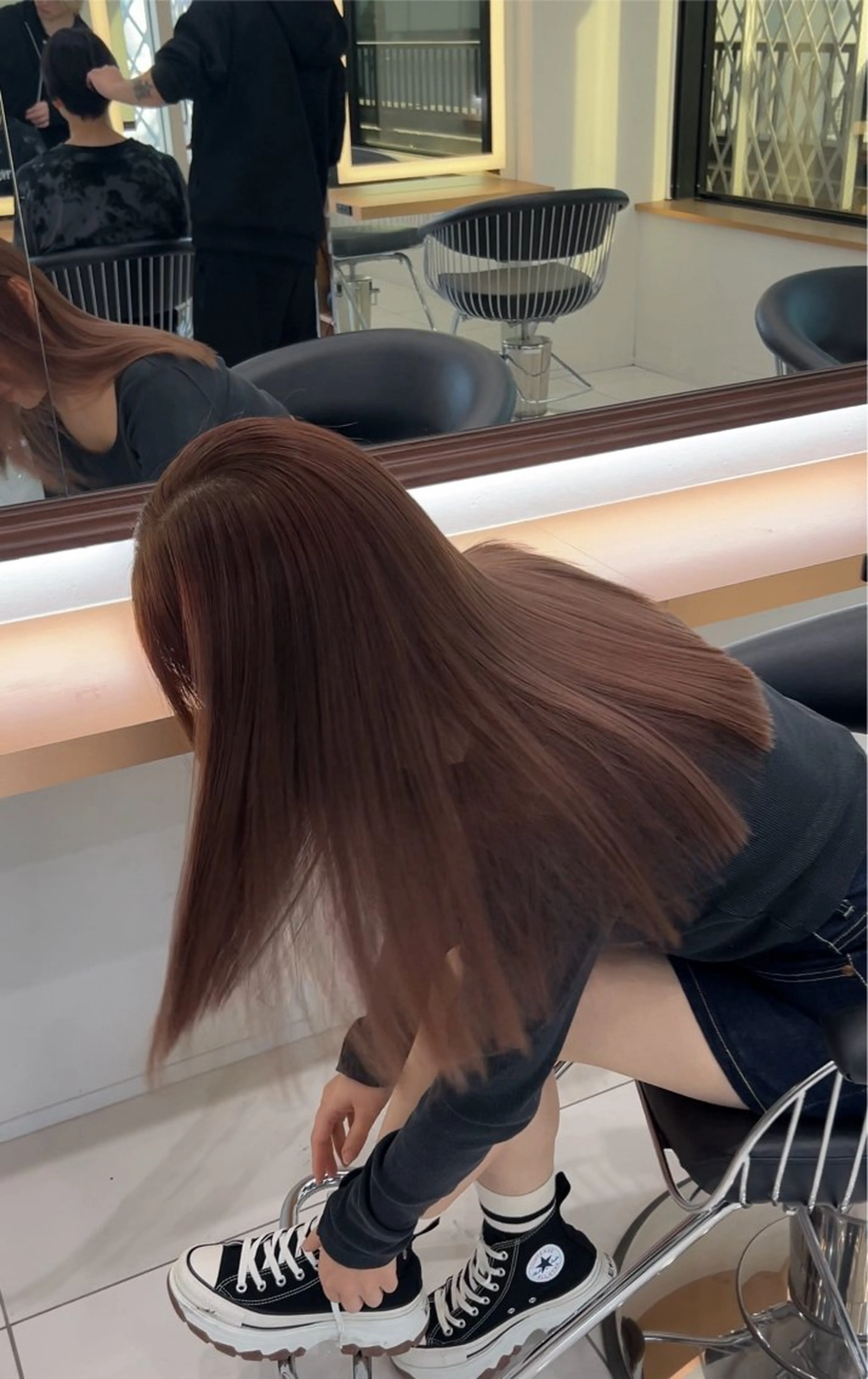 ロング ヘアカラー 縮毛矯正 トリートメント Miyu’s所属・縮毛矯正特化 髪質改善辻良輝のヘアスタイル