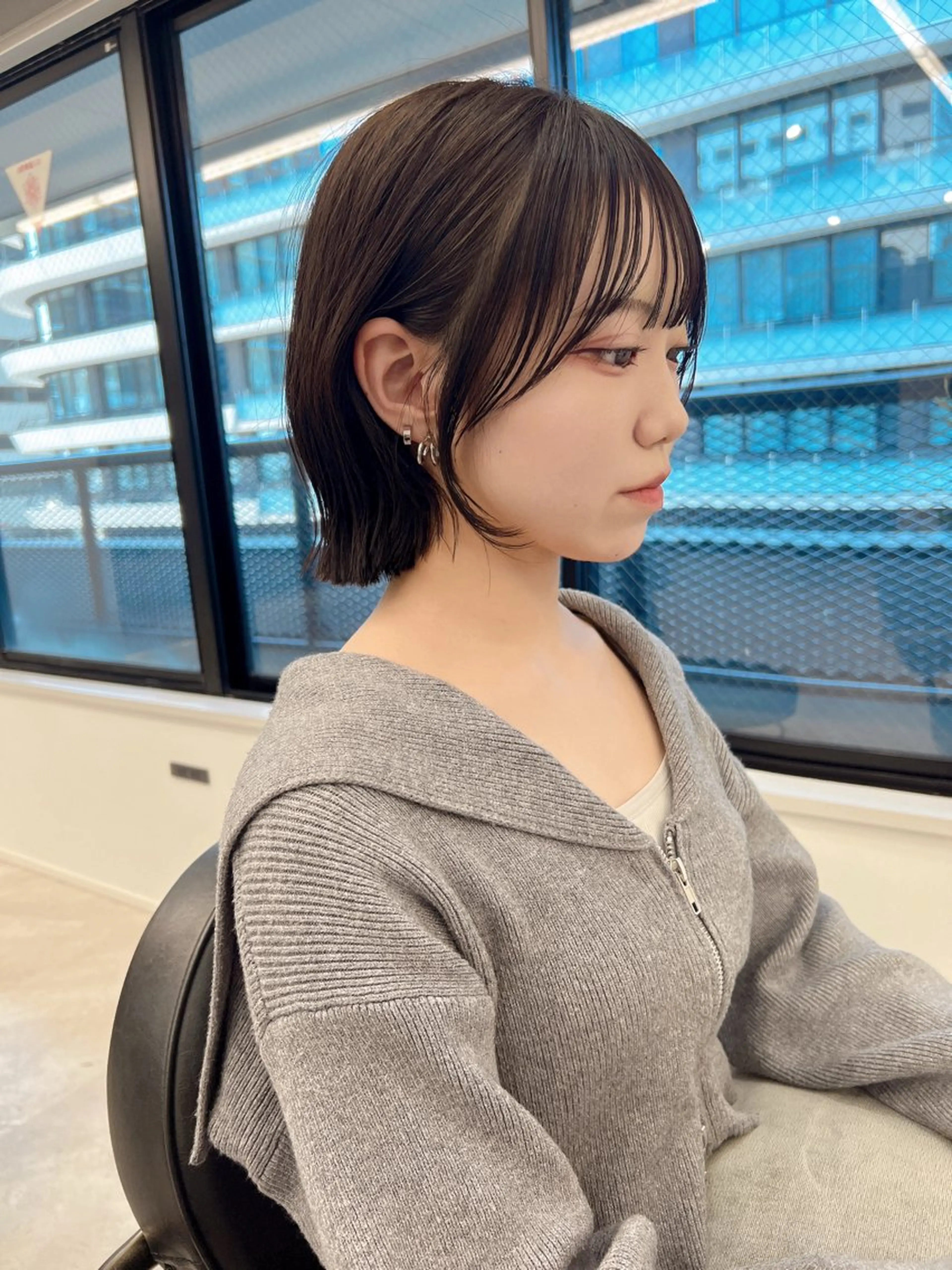 ショート 切りっぱなしボブ 前下がりボブ ショートボブ ボブ タンバルモリ ショート/ ボブ/今井皓のヘアスタイル