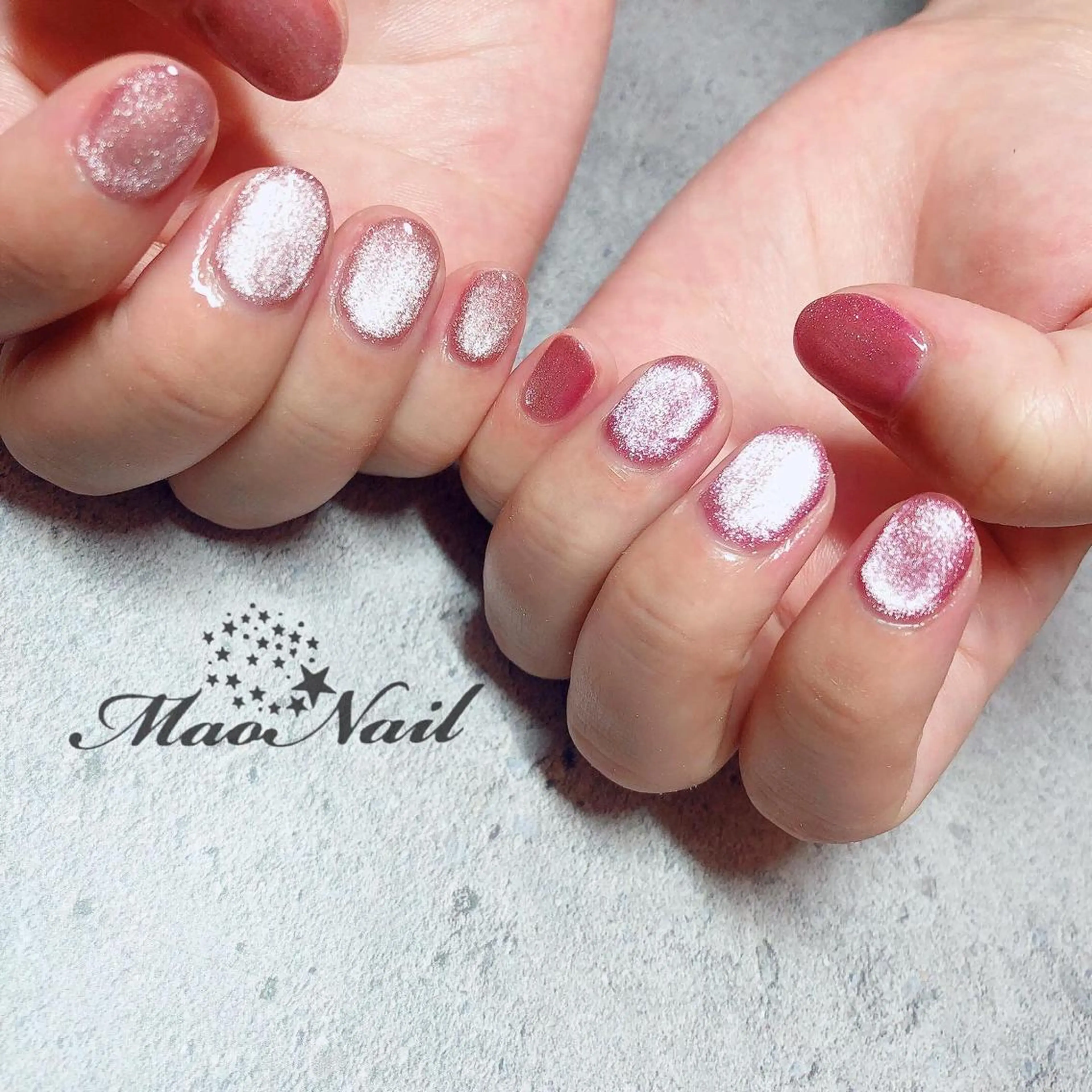 ネイル マグネットネイル ワンカラーネイル ハンドネイル mao nailのネイルデザイン
