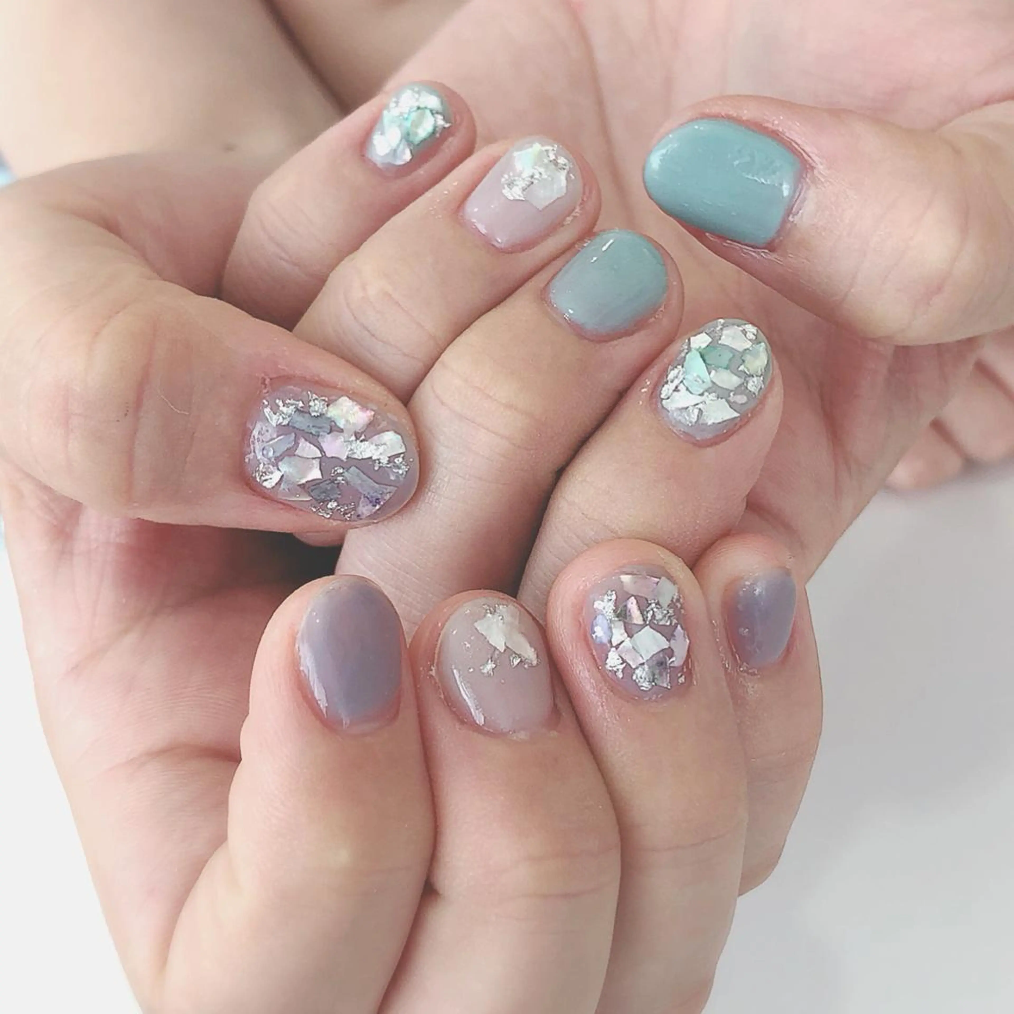 ネイル パープル 中牟田 彩水のネイルデザイン