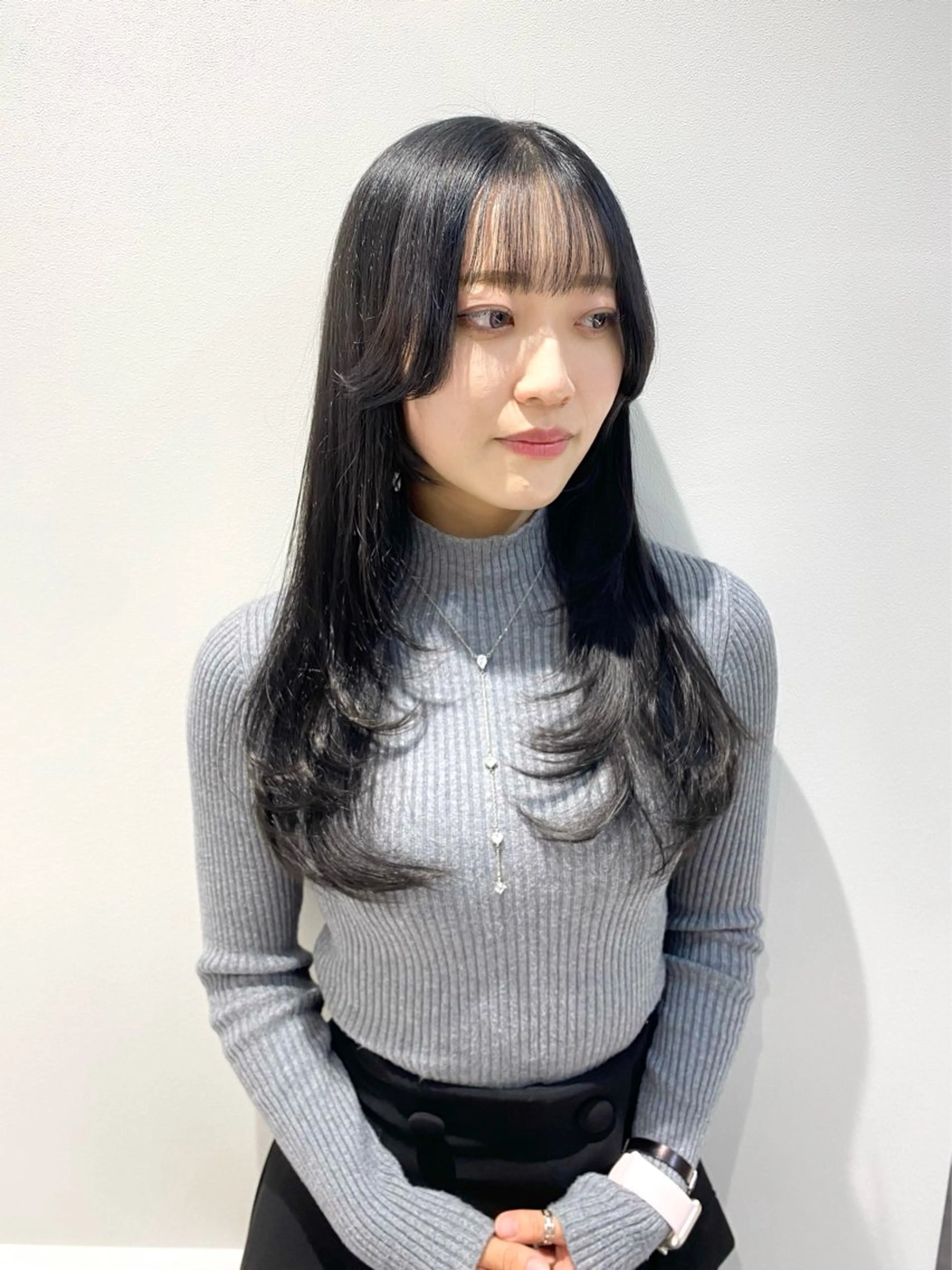 セミロング カラー カット ヘアカラー トリートメント 髪質改善水素TR× レイヤーカット/熊澤のヘアスタイル