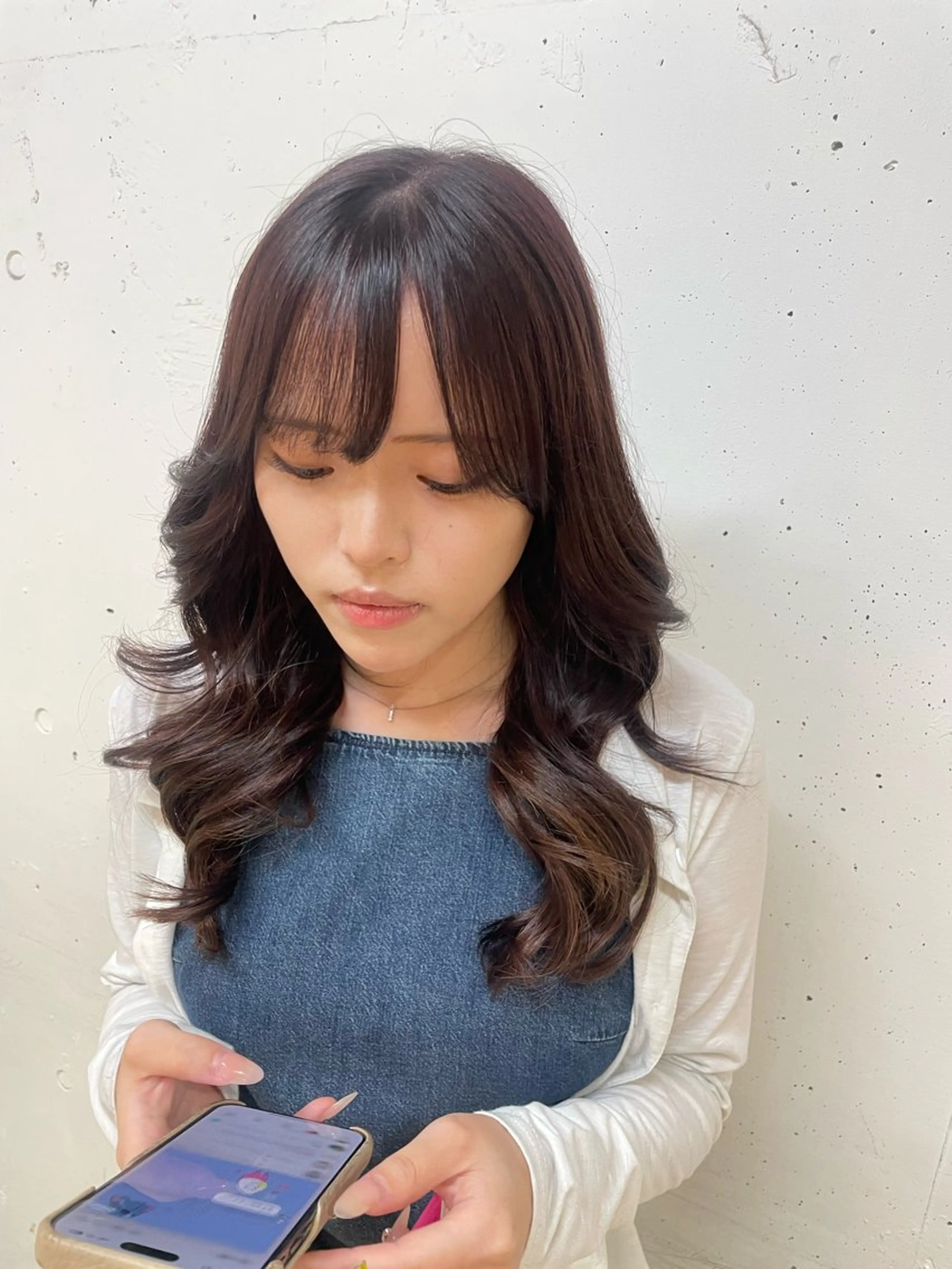 セミロング カラー ヘアアレンジ 髪質改善/縮毛/新宿 🫧SUZUKA🫧のヘアスタイル