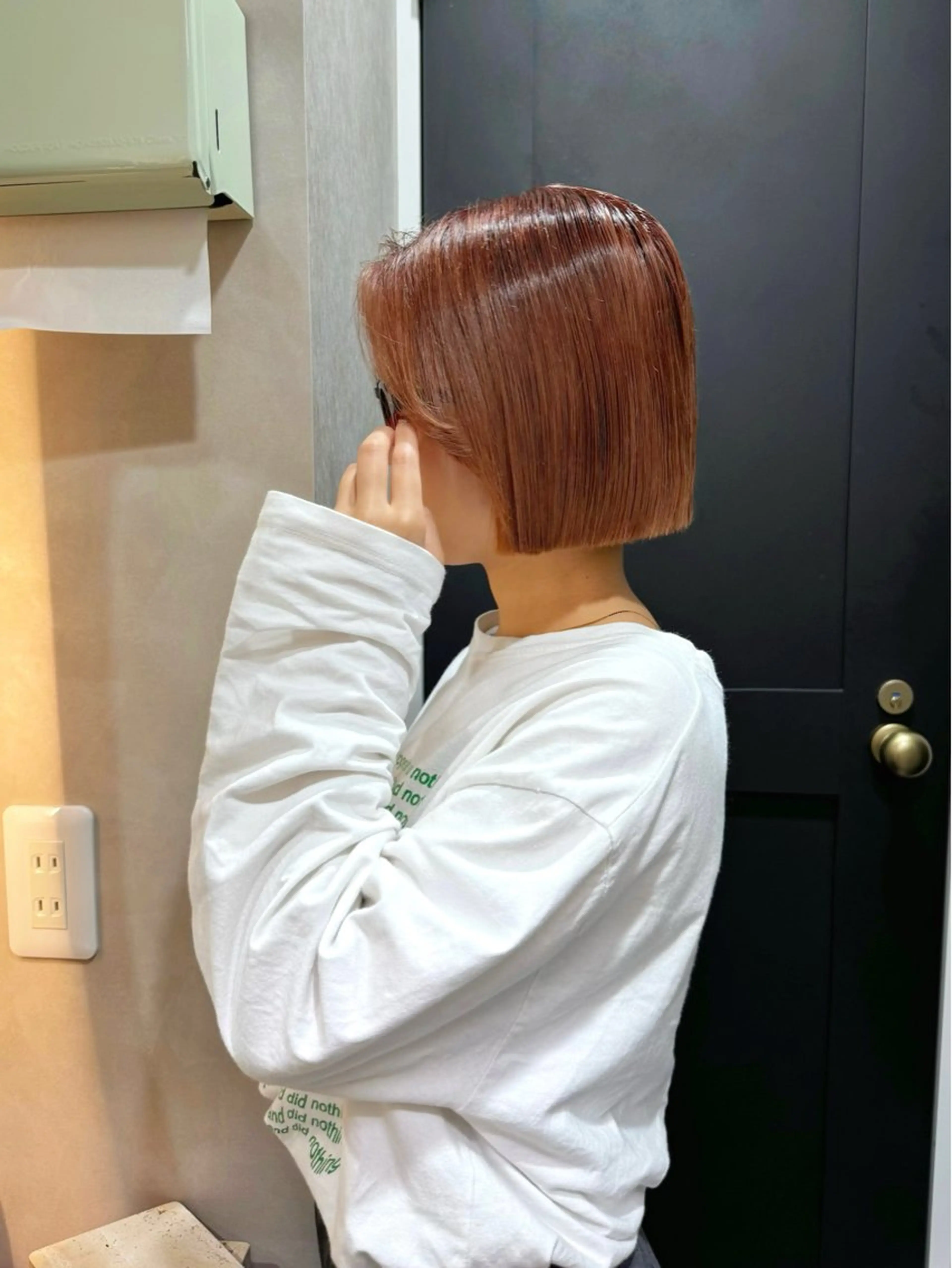 カラー ブラウンカラー ayaka/暖色 /ニュアンスボブのヘアスタイル