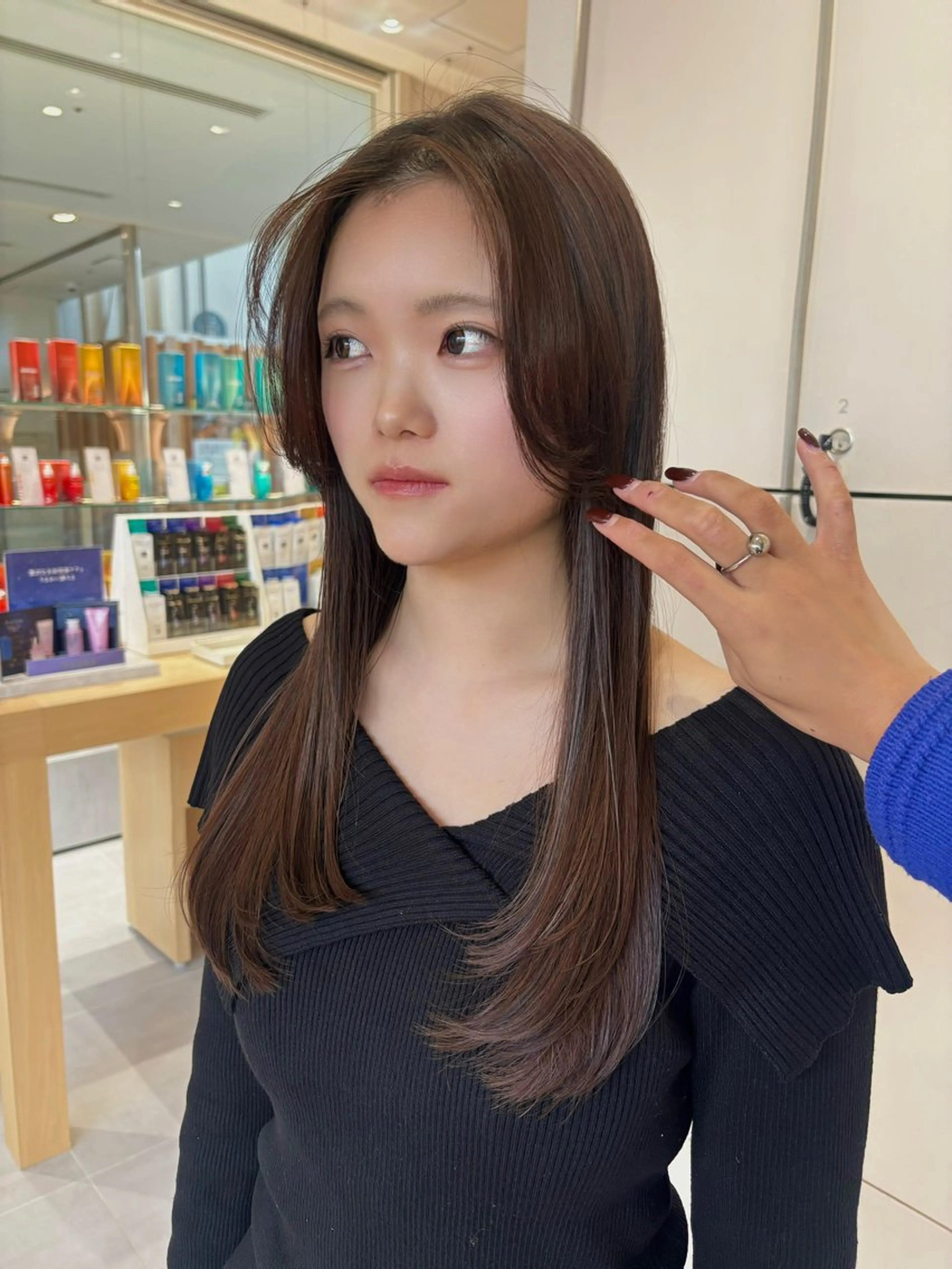 ロング 顔まわりレイヤー レイヤーカット MINX【青山店】所属・asuka/似合わせ /レイヤー/暖色のヘアスタイル