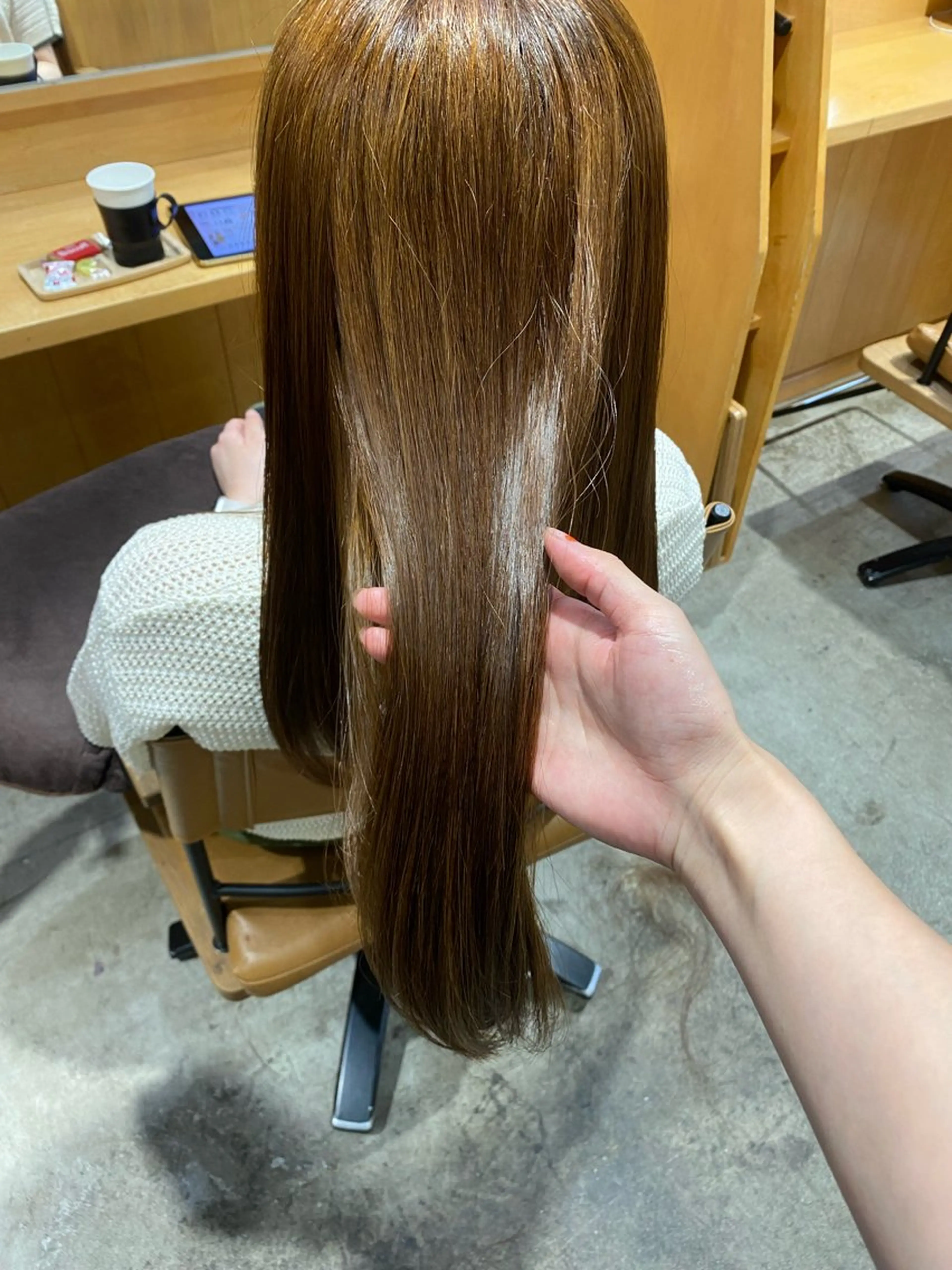 セミロング 髪質改善 縮毛矯正 トリートメント カット 縮毛矯正 トリートメント GINZARay2 風本朱里🐥のヘアスタイル