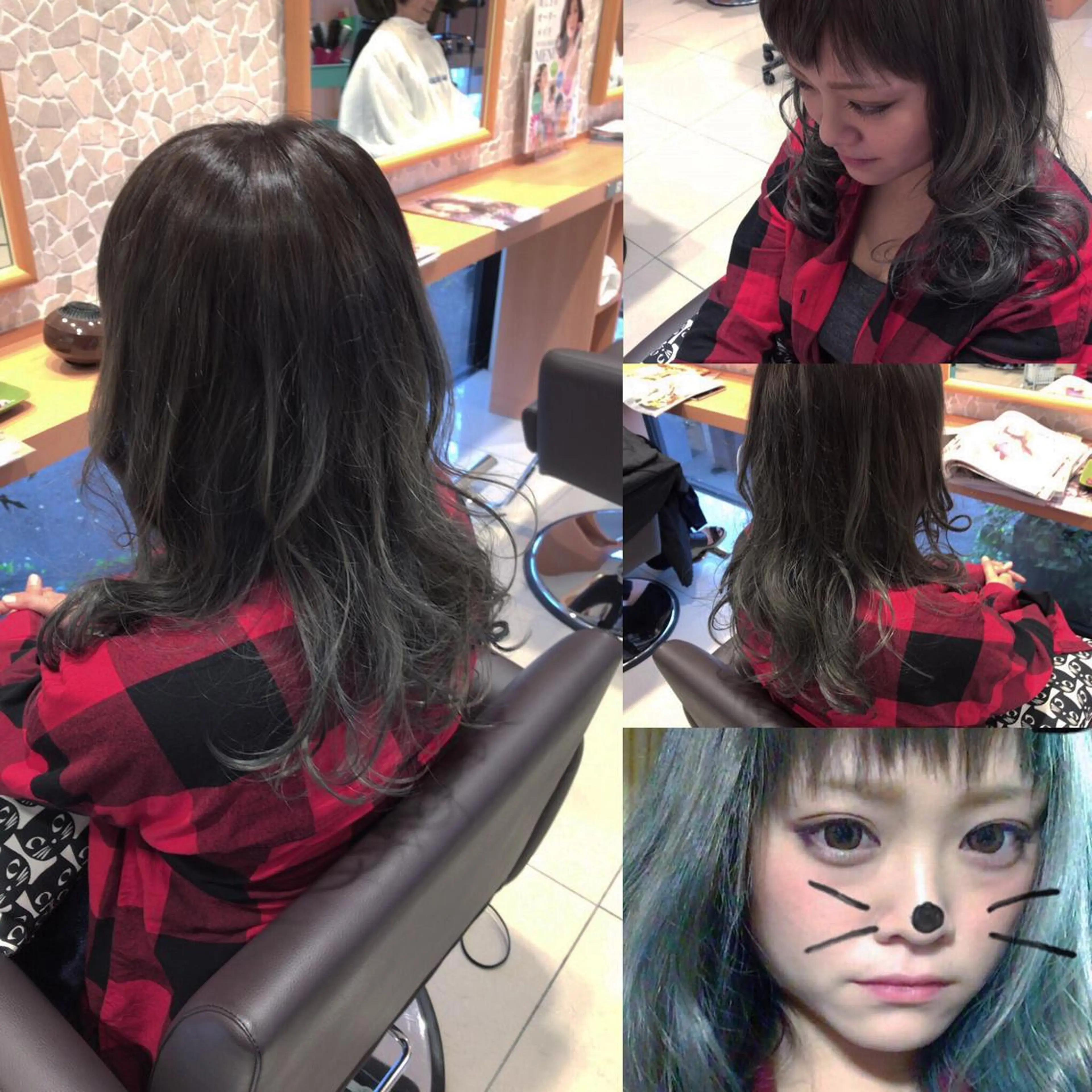 セミロング ロング カラー パーマ レイヤーカット匠 イソザキノリユキのヘアスタイル