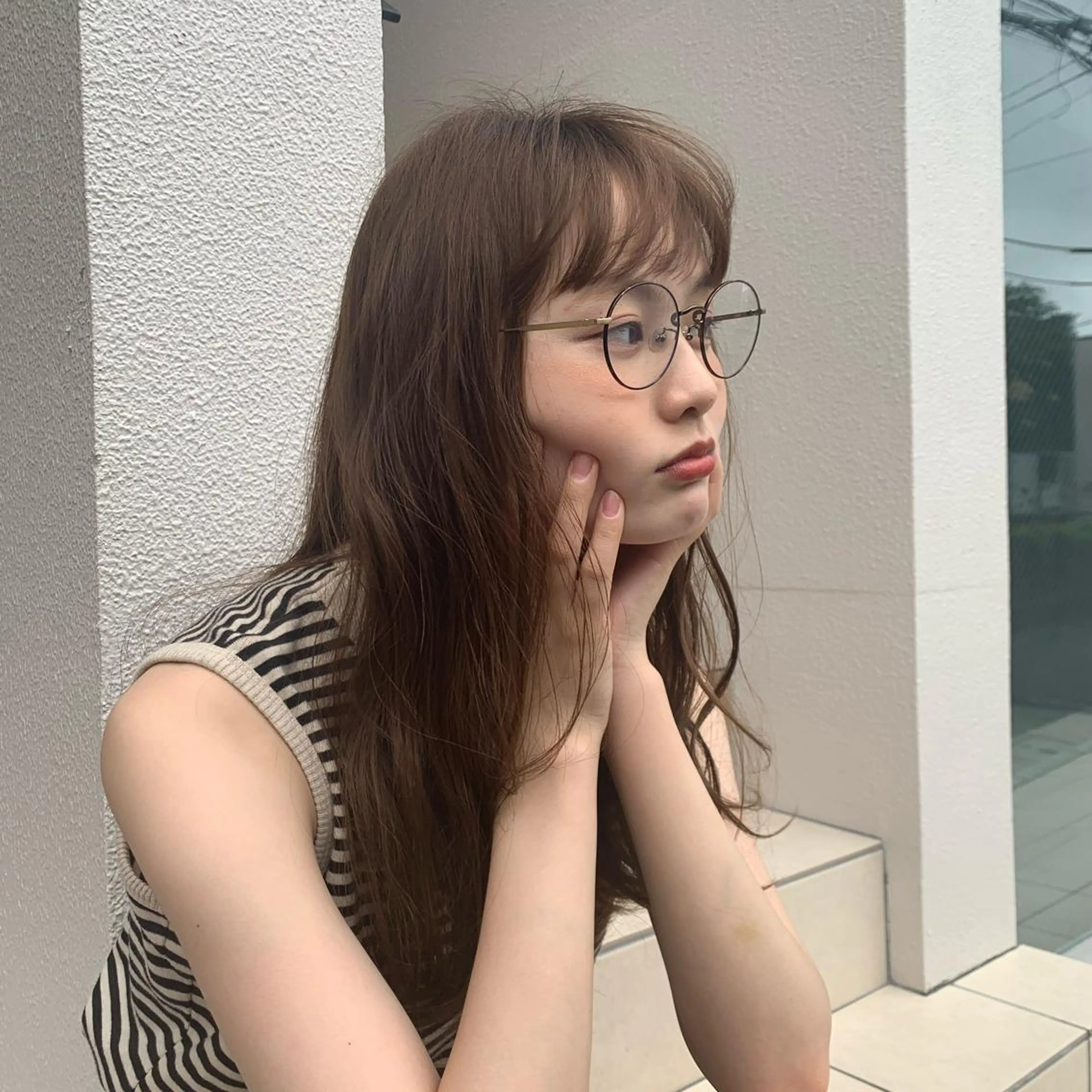 ロング パーマ 似合わせカット⚪︎ ／フェイスレイヤーのヘアスタイル