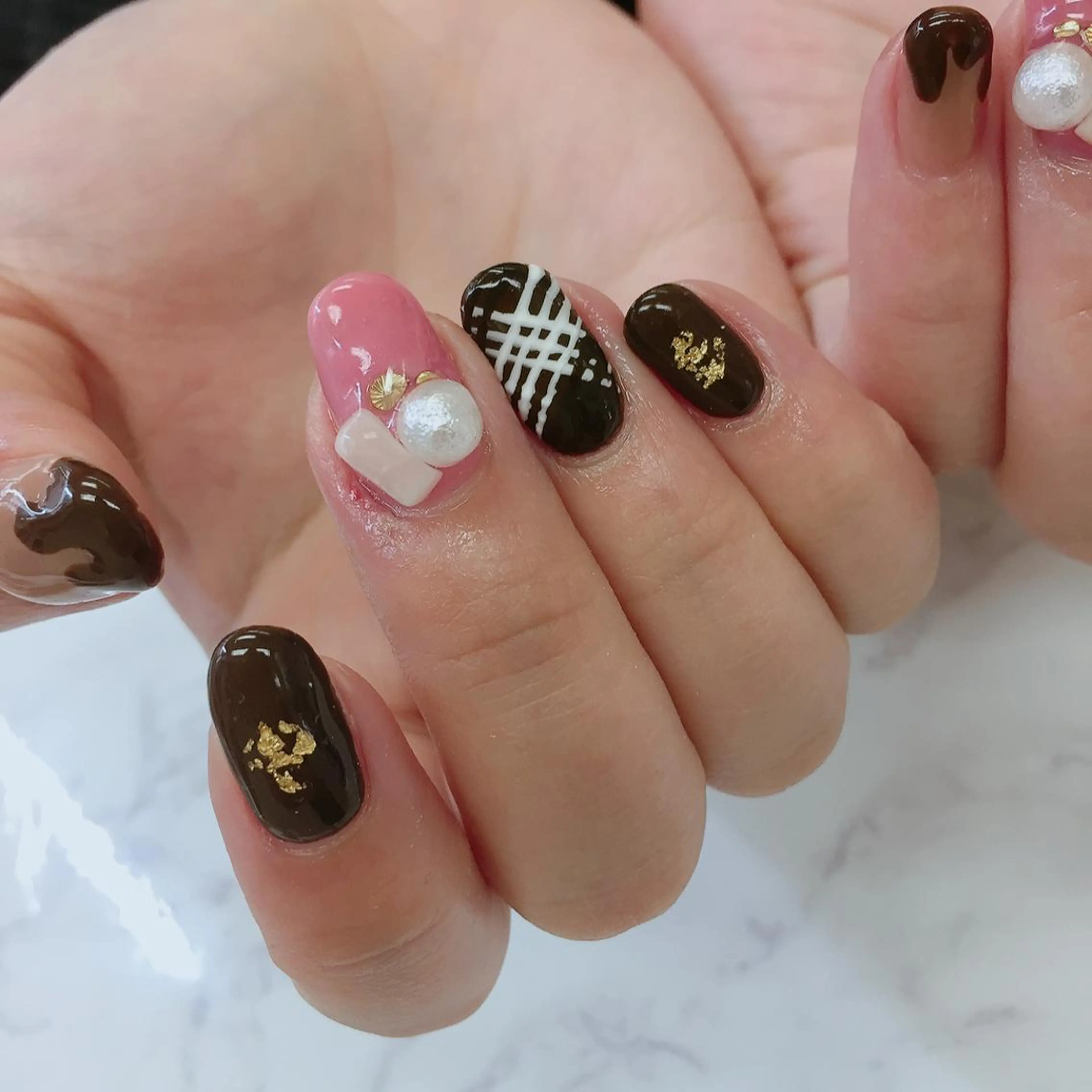 ミディアム ハンドネイル JNA認定講師🌸 RIEのネイルデザイン