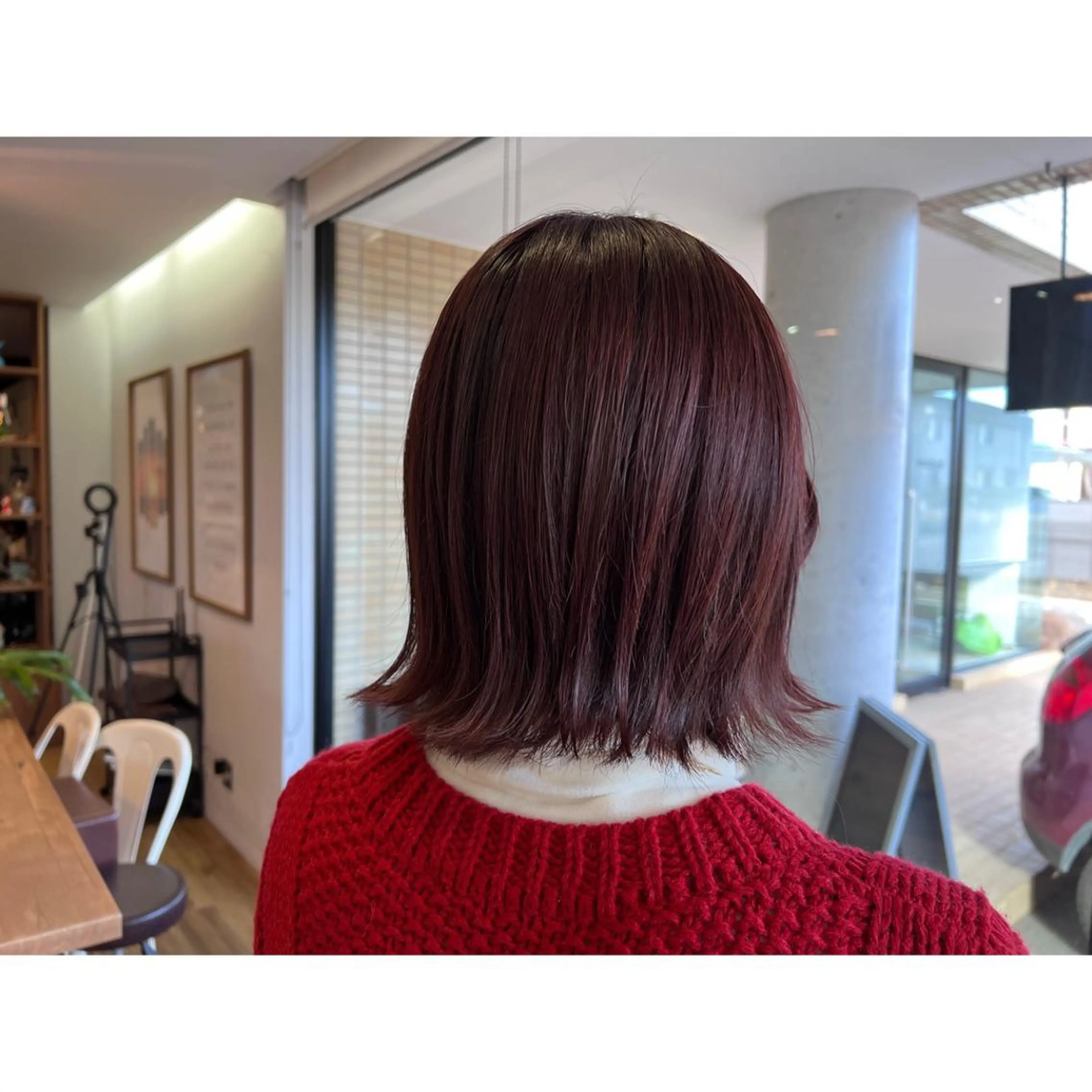 ミディアム カラー ピンクカラー ヘアカラー トリートメント ツキダテ ユイのヘアスタイル