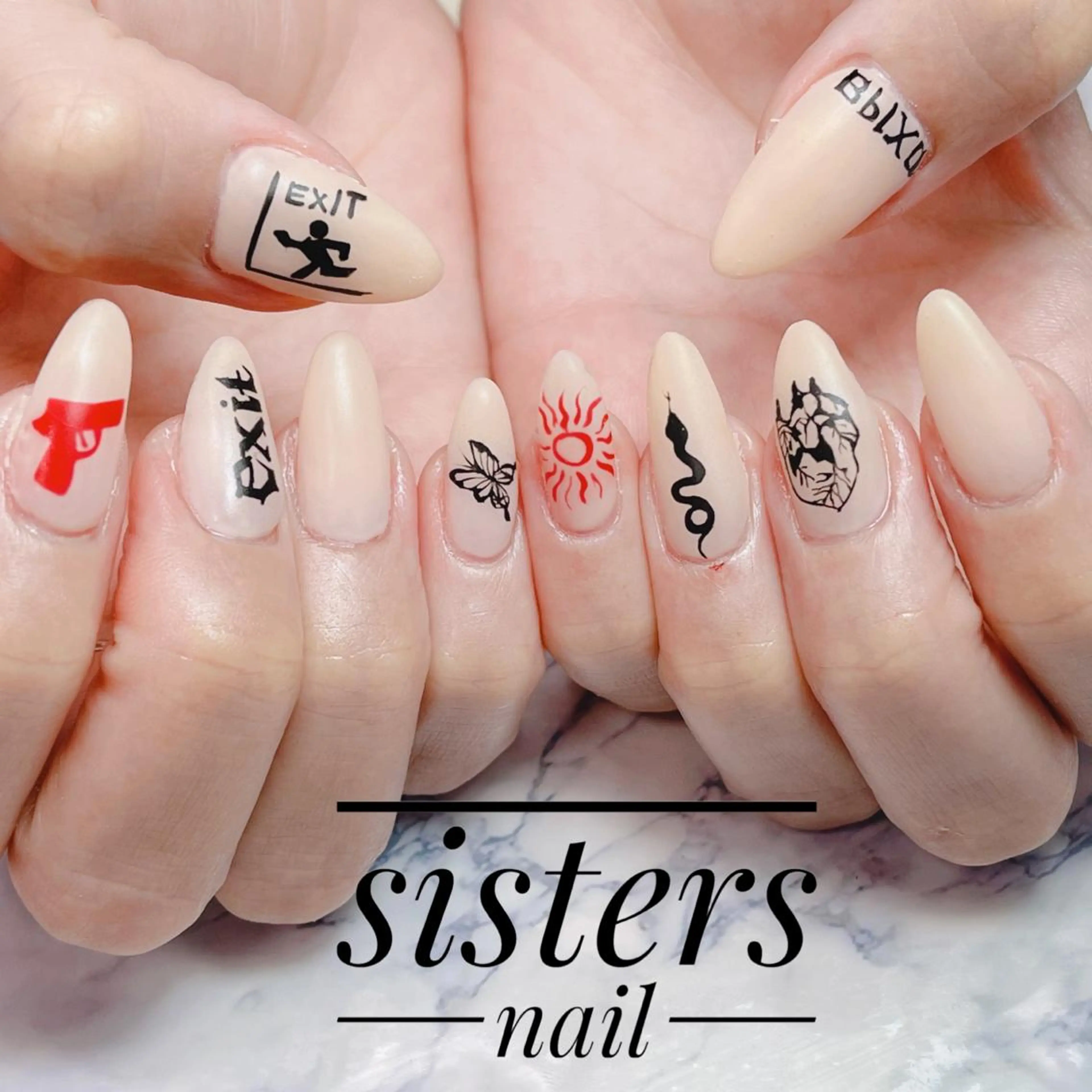ネイル アートネイル ワンカラーネイル 夏ネイル sisters nail.fのネイルデザイン
