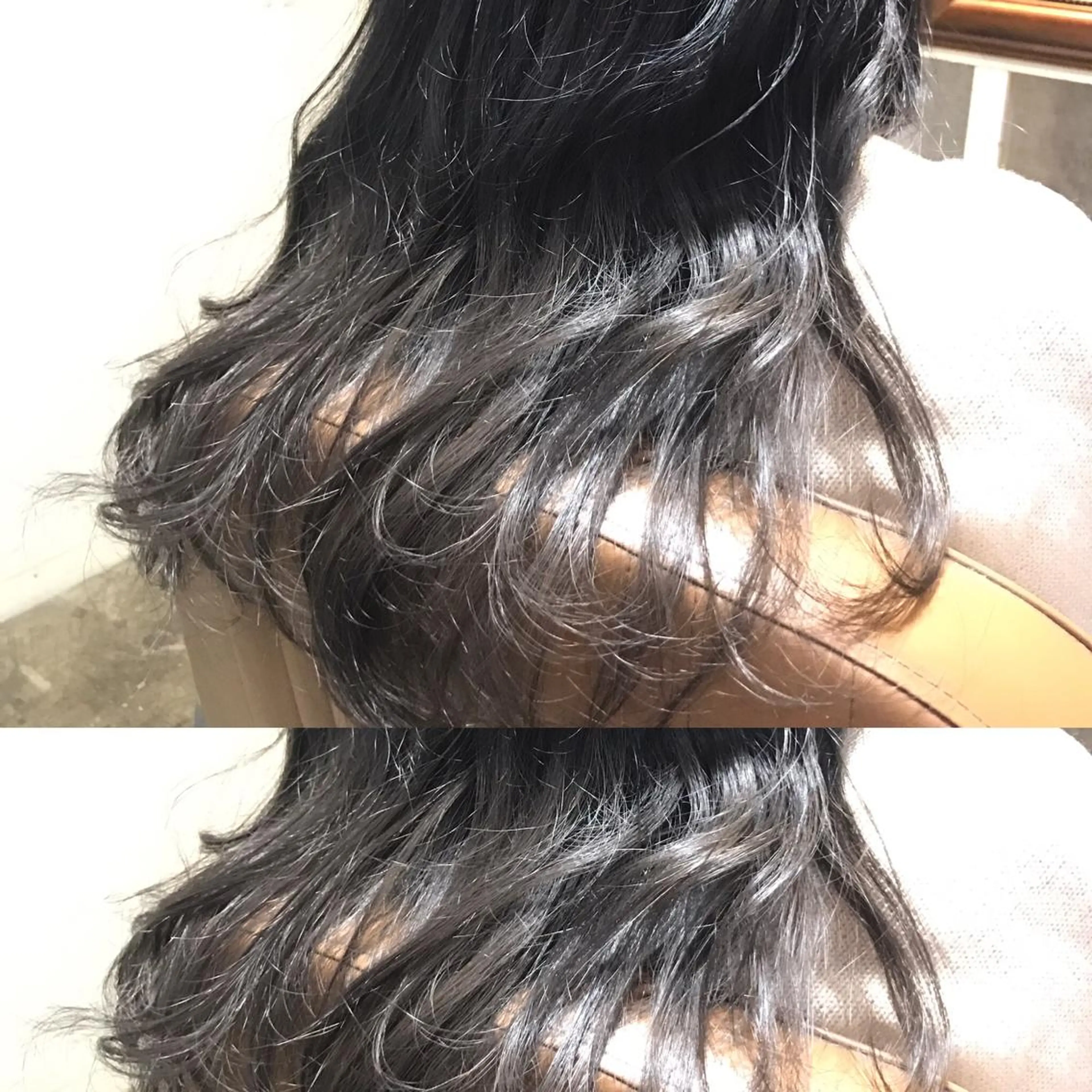 セミロング カラー パーマ ヘアアレンジ メンズ キッズ ネイル マツエク・マツパ ダブルカラー グレージュ サロンドミルク 原宿のヘアスタイル