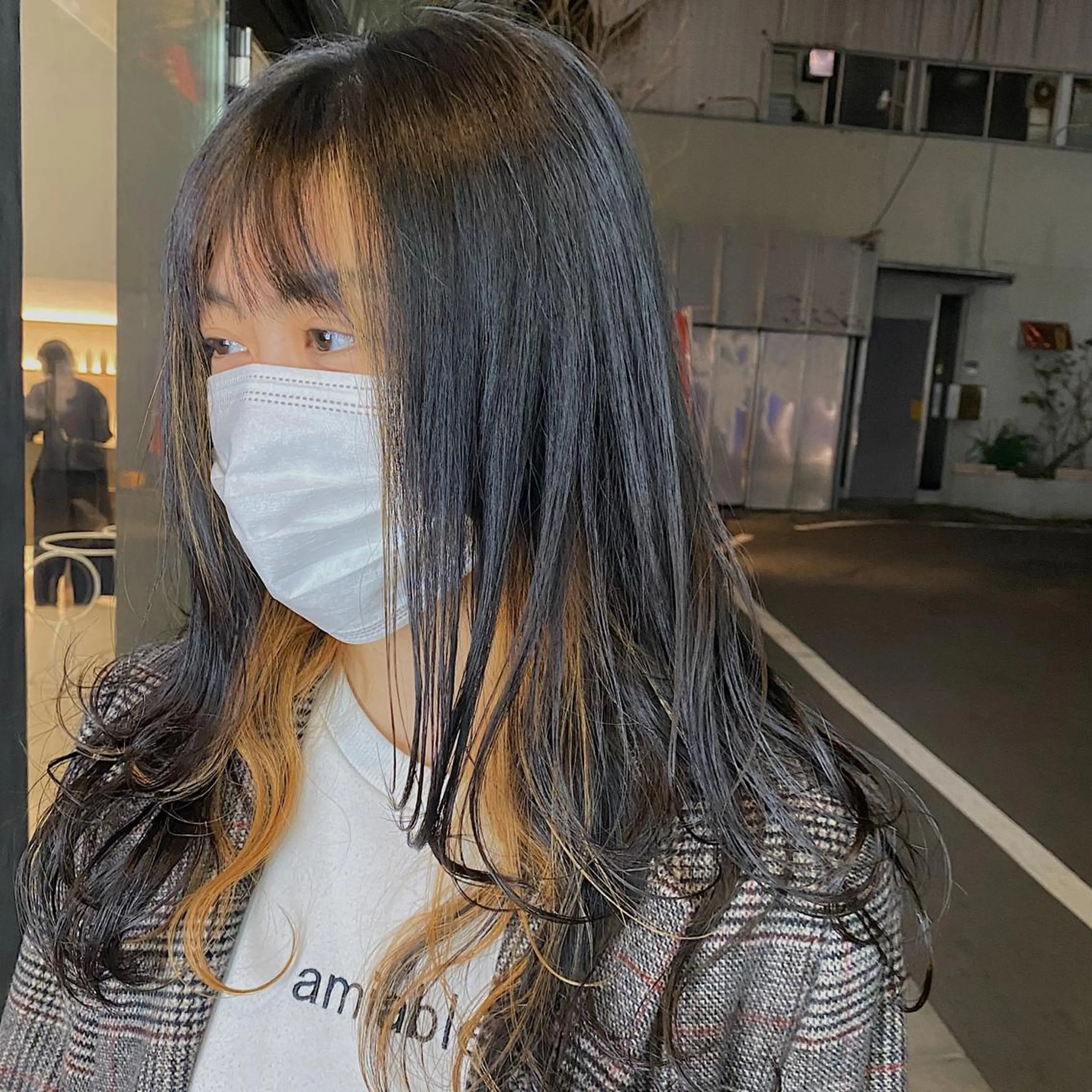 ミディアム カラー パーマ ヘアアレンジ メンズ 🍀髪質改善 ケアカラーrootsのヘアスタイル