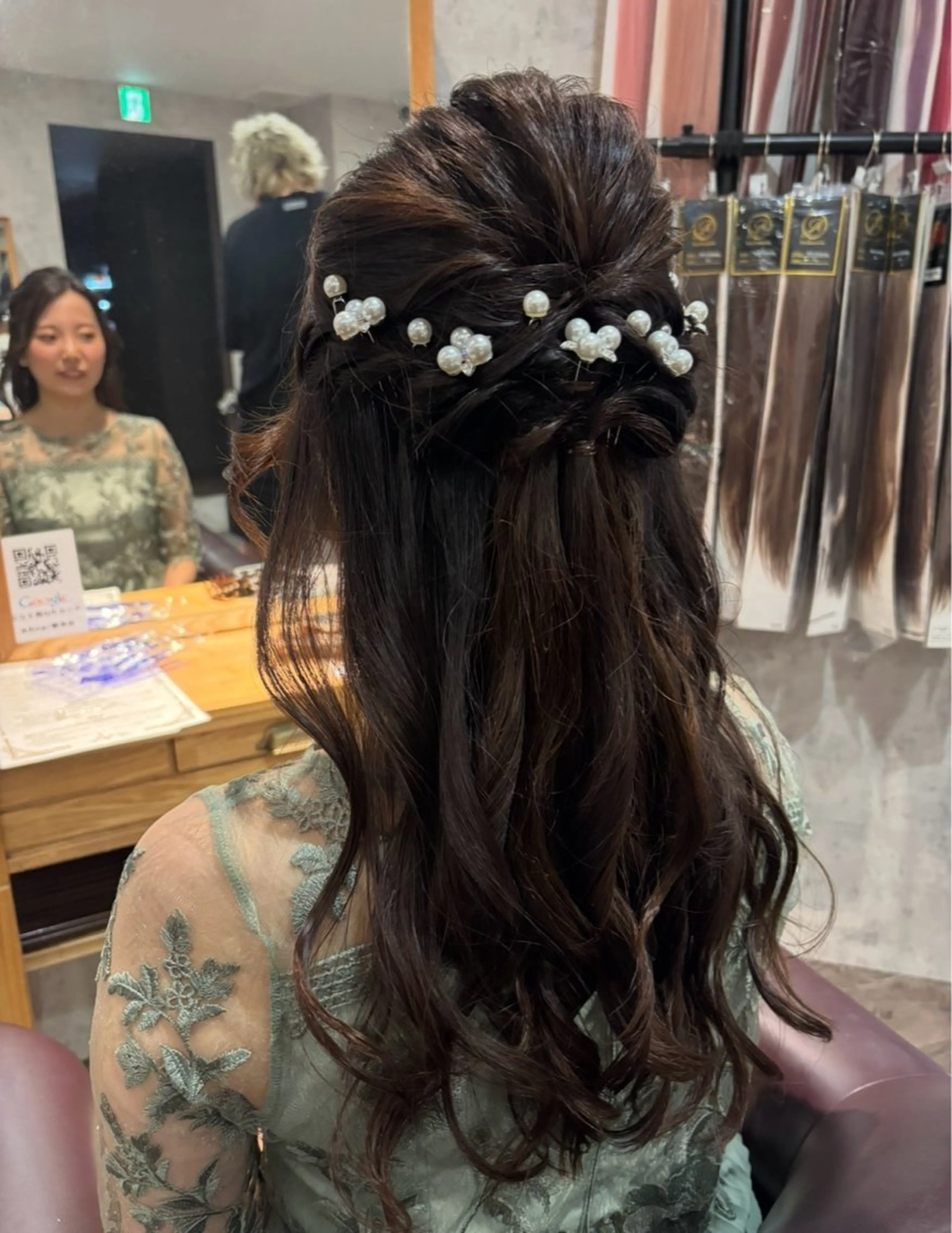 ロング カラー ヘアアレンジ ハーフアップ ヘアセット Aloa横浜所属・トップスタイリスト Shoyaのヘアスタイル