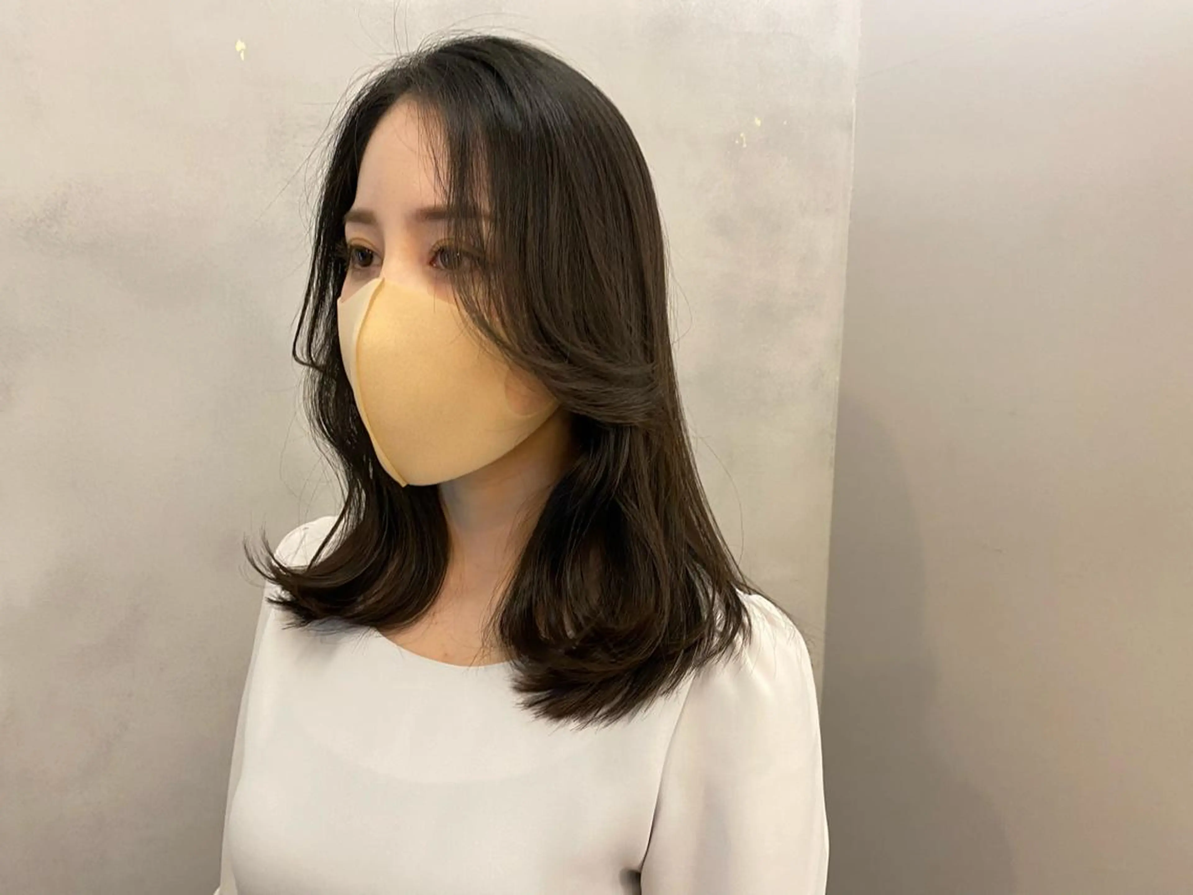 ミディアム 韓国風ヘア レイヤーカット 🌟ショート/シ ョートボブ/岡田🌟のヘアスタイル