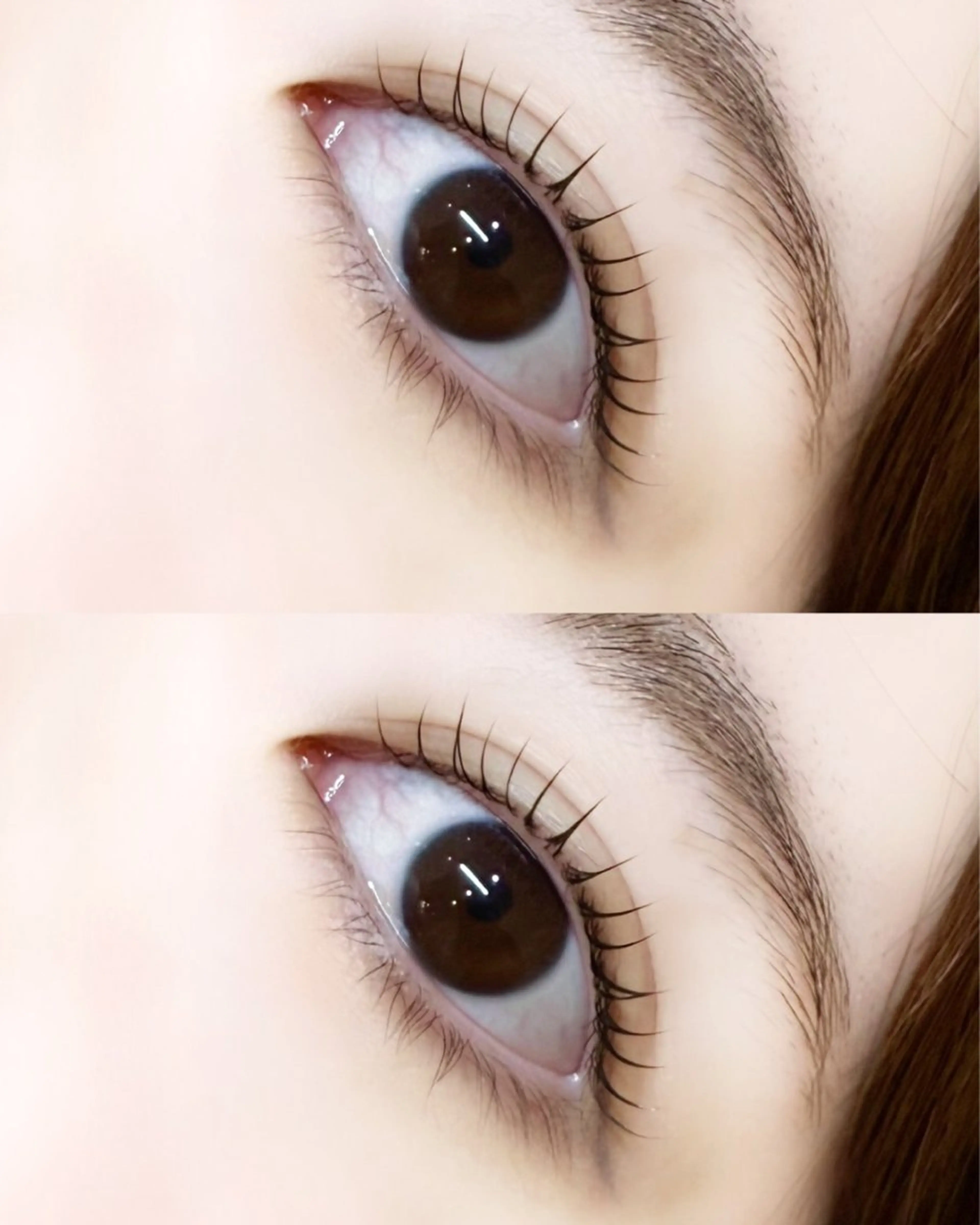 まつ毛パーマ 束感コーティング込みの写真