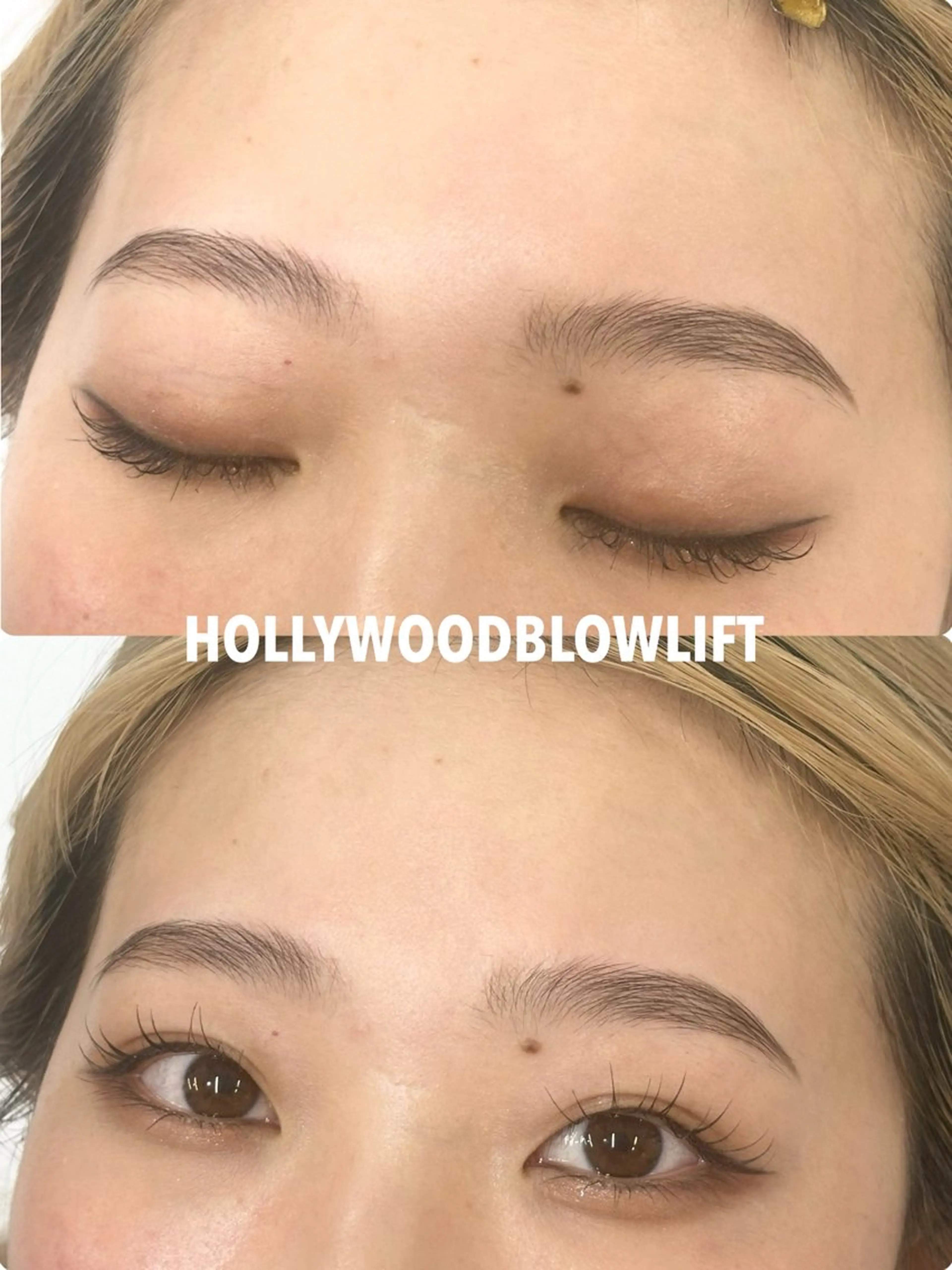 抜群な人気✧︎*。ナチュラル風ハリウッドブロウリフト眉癖改善(おでこパーツまたは眉毛美容液 BTX付き)の写真