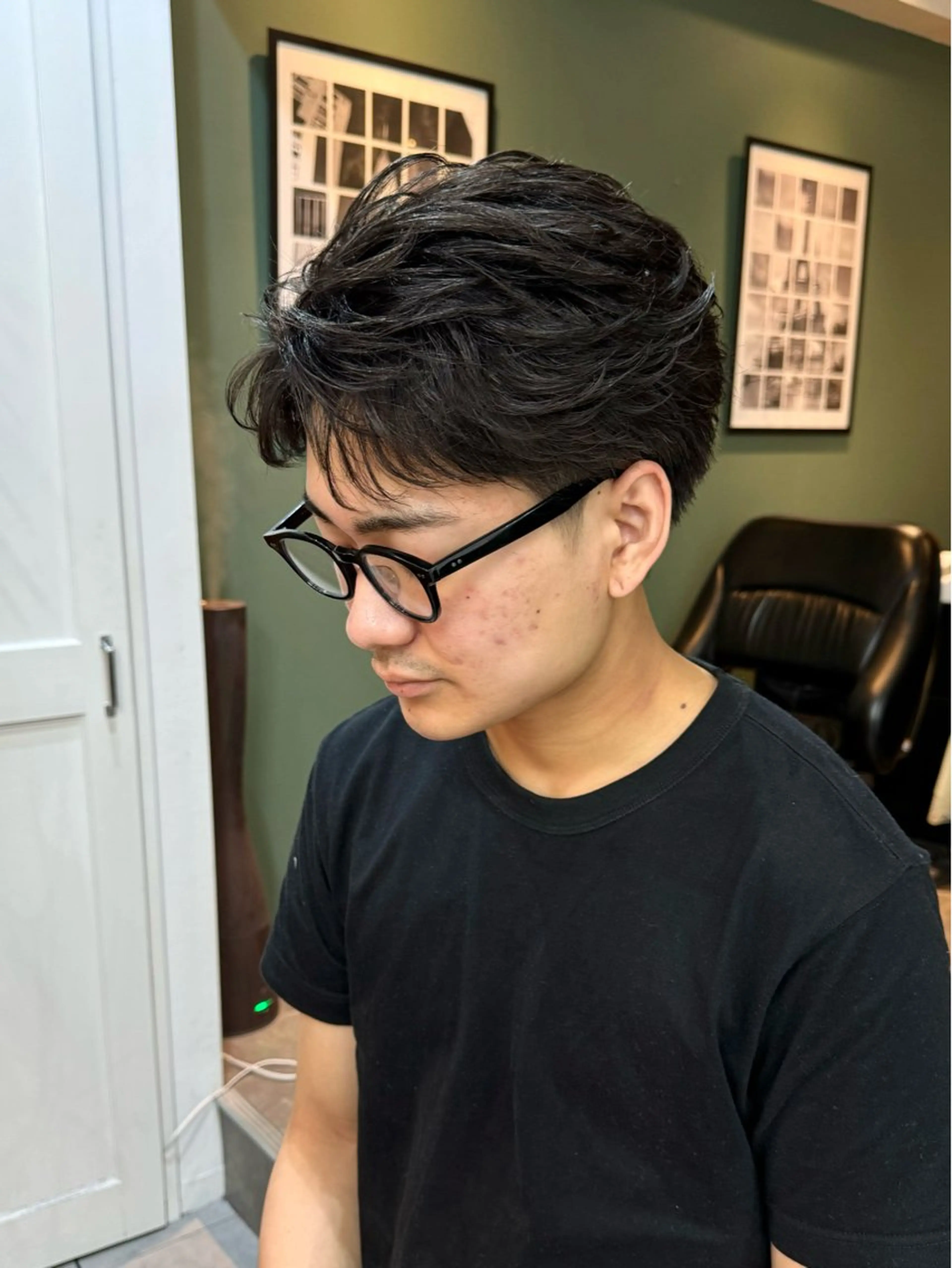 パーマ メンズ フェザーパーマ メンズパーマ カット パーマ トリートメント シャドウパーマ/ 波巻パーマYu-Kiのヘアスタイル