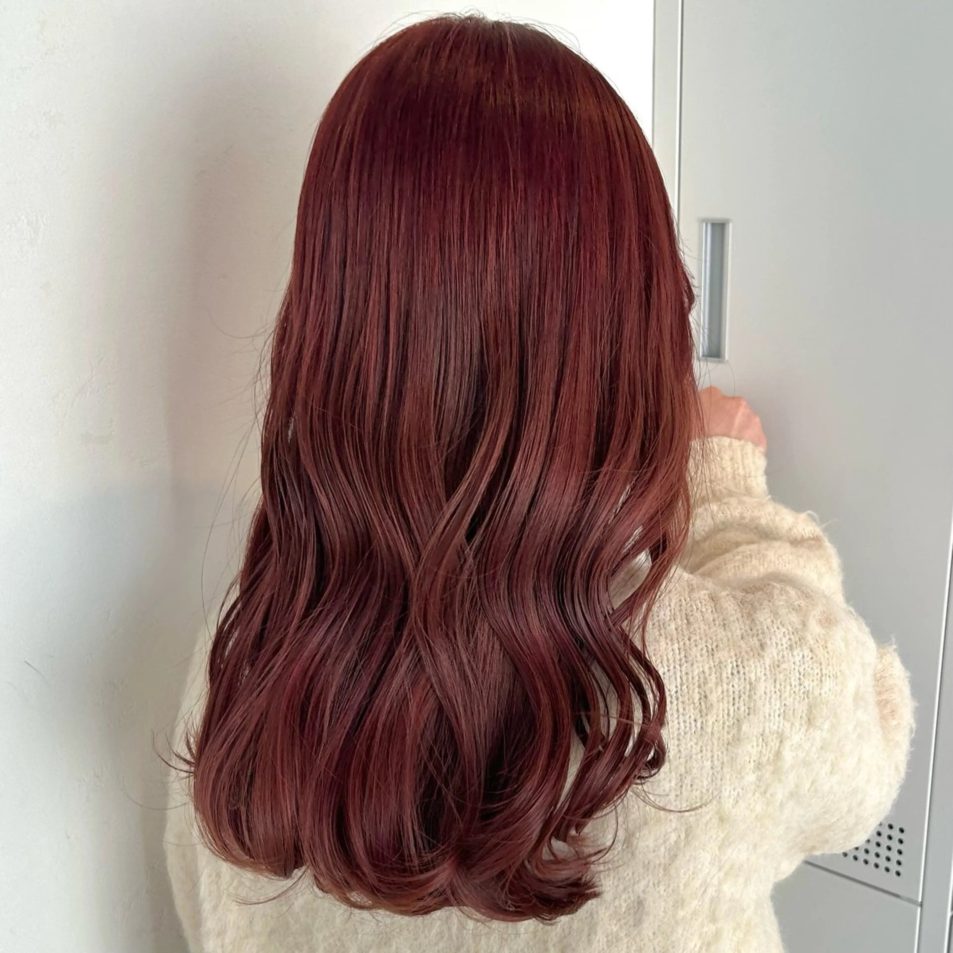 セミロング カラー カット ヘアカラー トリートメント 韓国ボブ/レイヤー/ ハイトーン/まなみのヘアスタイル