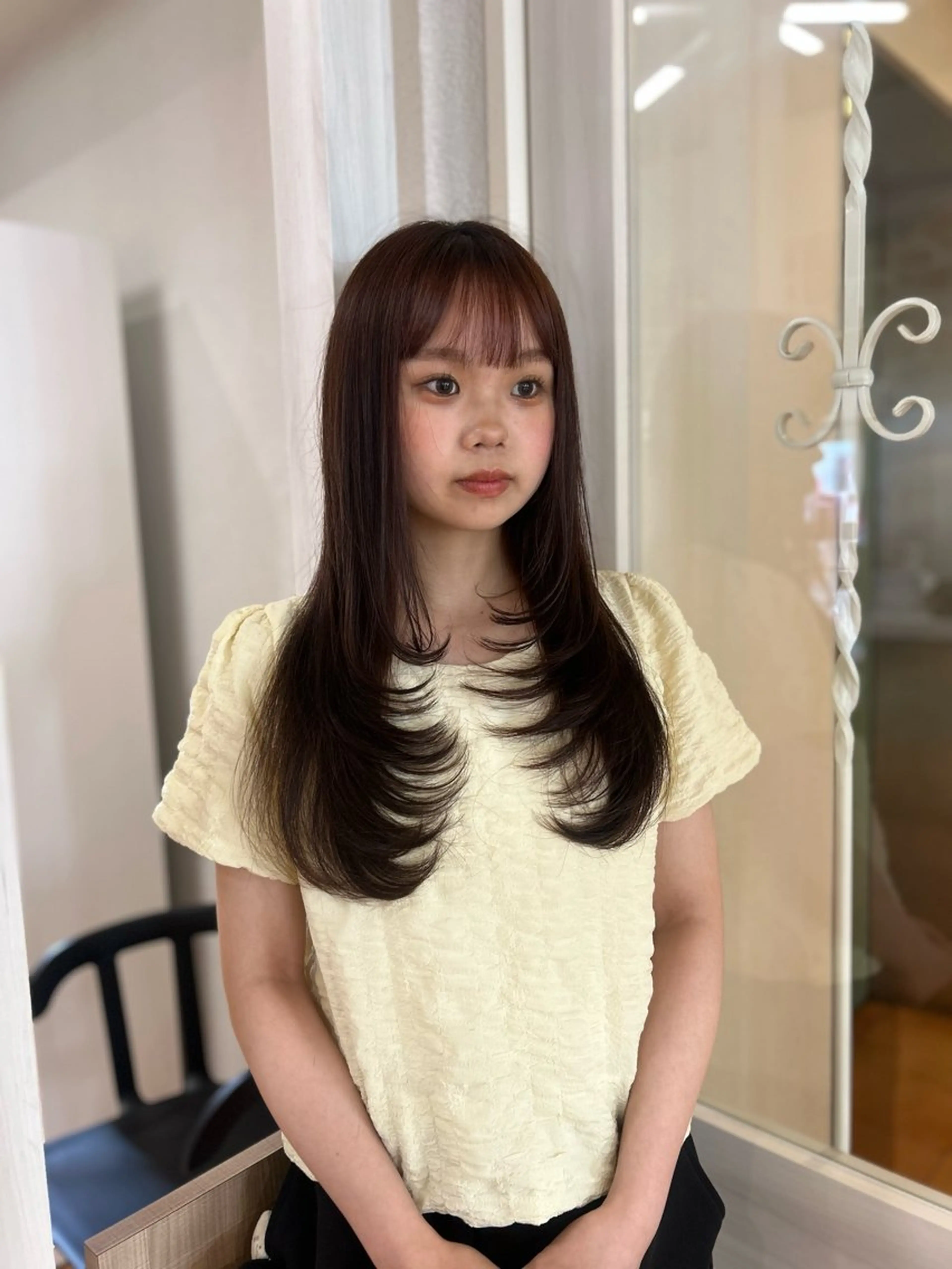 ロング カット ヘアカラー トリートメント CIEL 難波店所属・🎀透明感/レイヤ ー/Kotona🎀のヘアスタイル