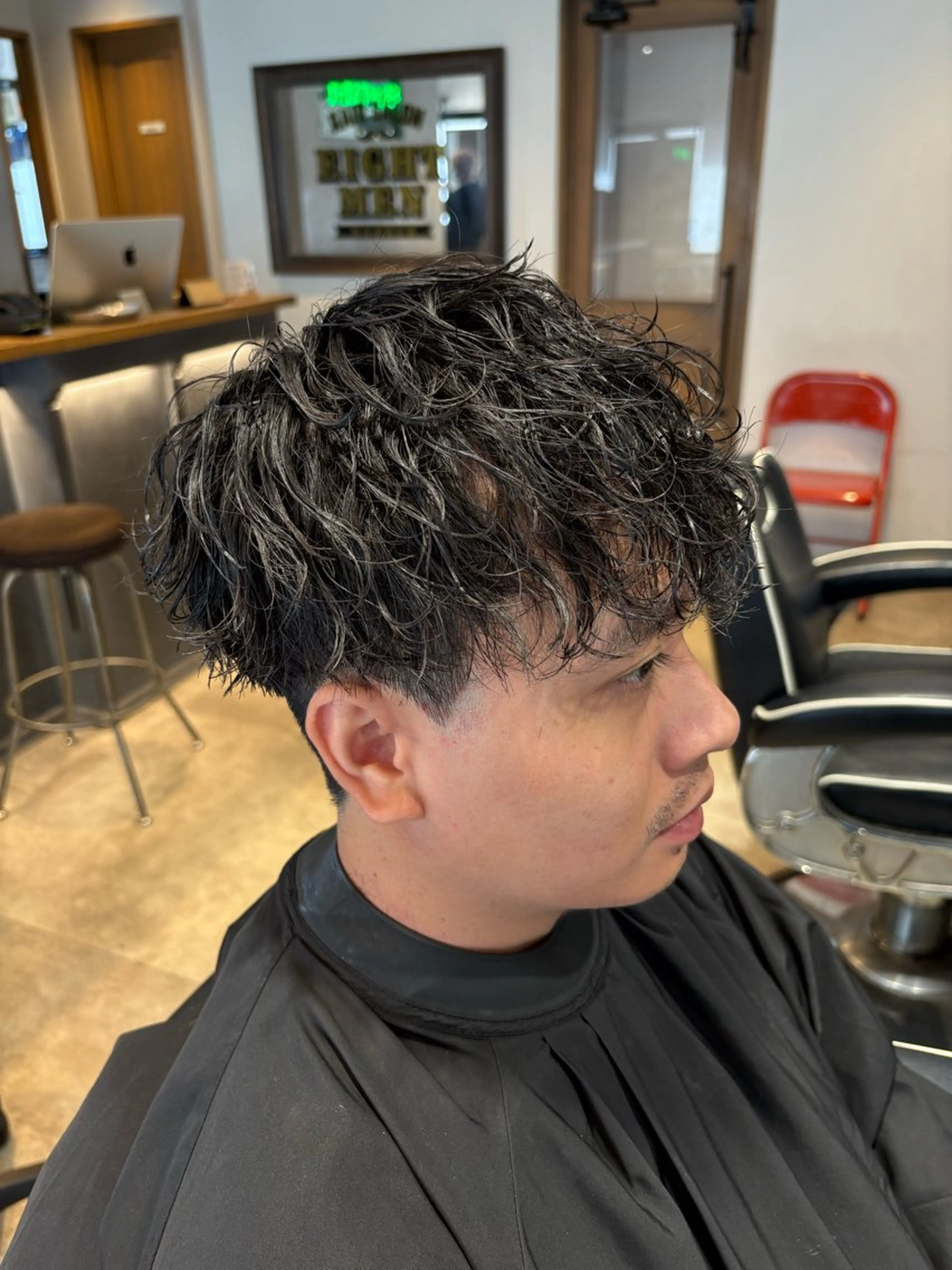 ミディアム パーマ メンズ カット パーマ EIGHT MEN 池袋西口店 【エイト】 （メンズサロン　エイト　メン　イケブクロニシグチテン）所属・men's パーマ特化のヘアスタイル