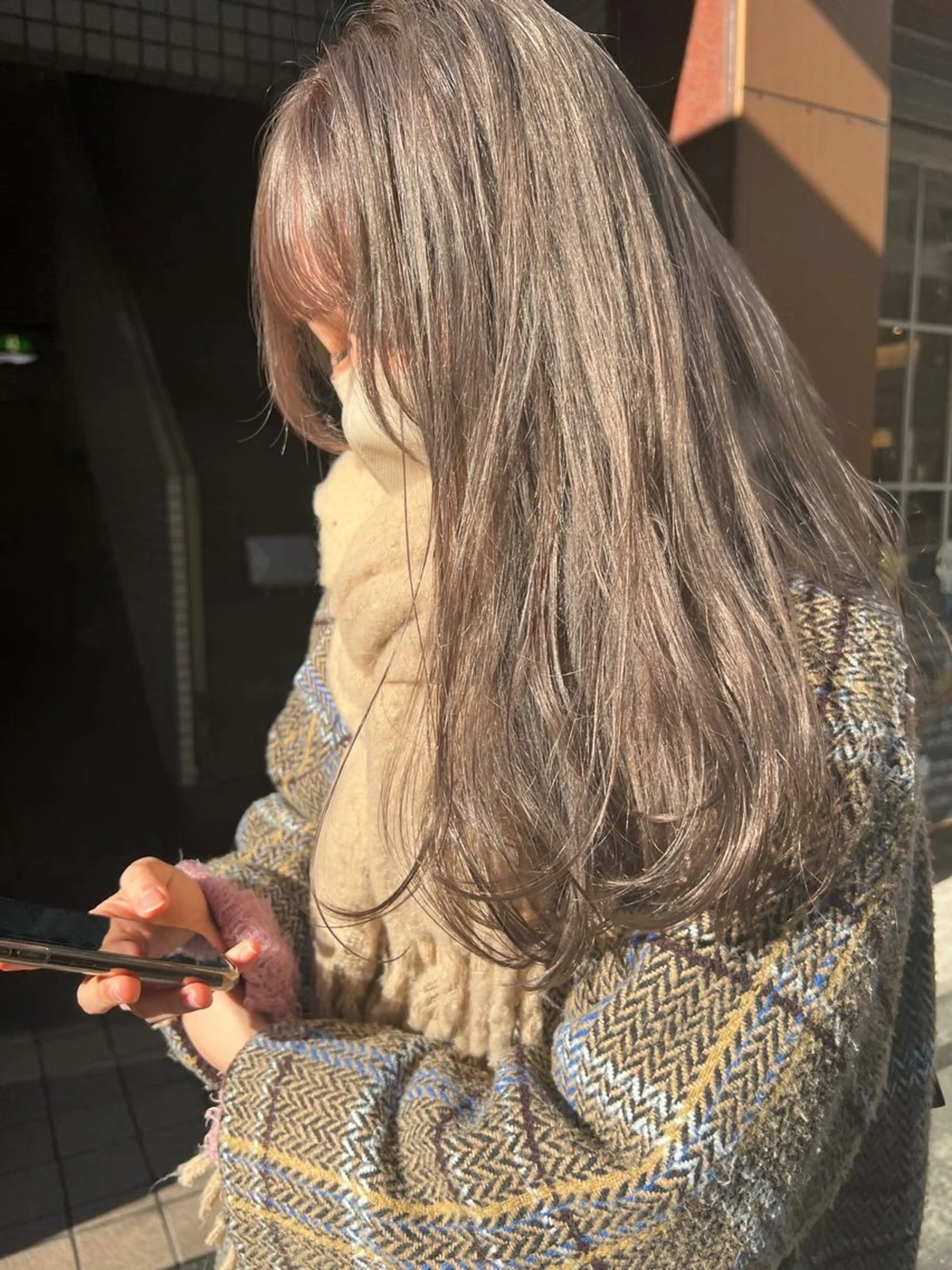 ロング カラー ヘアカラー ベージュ/アレンジ /横浜/杉本千夏のヘアスタイル