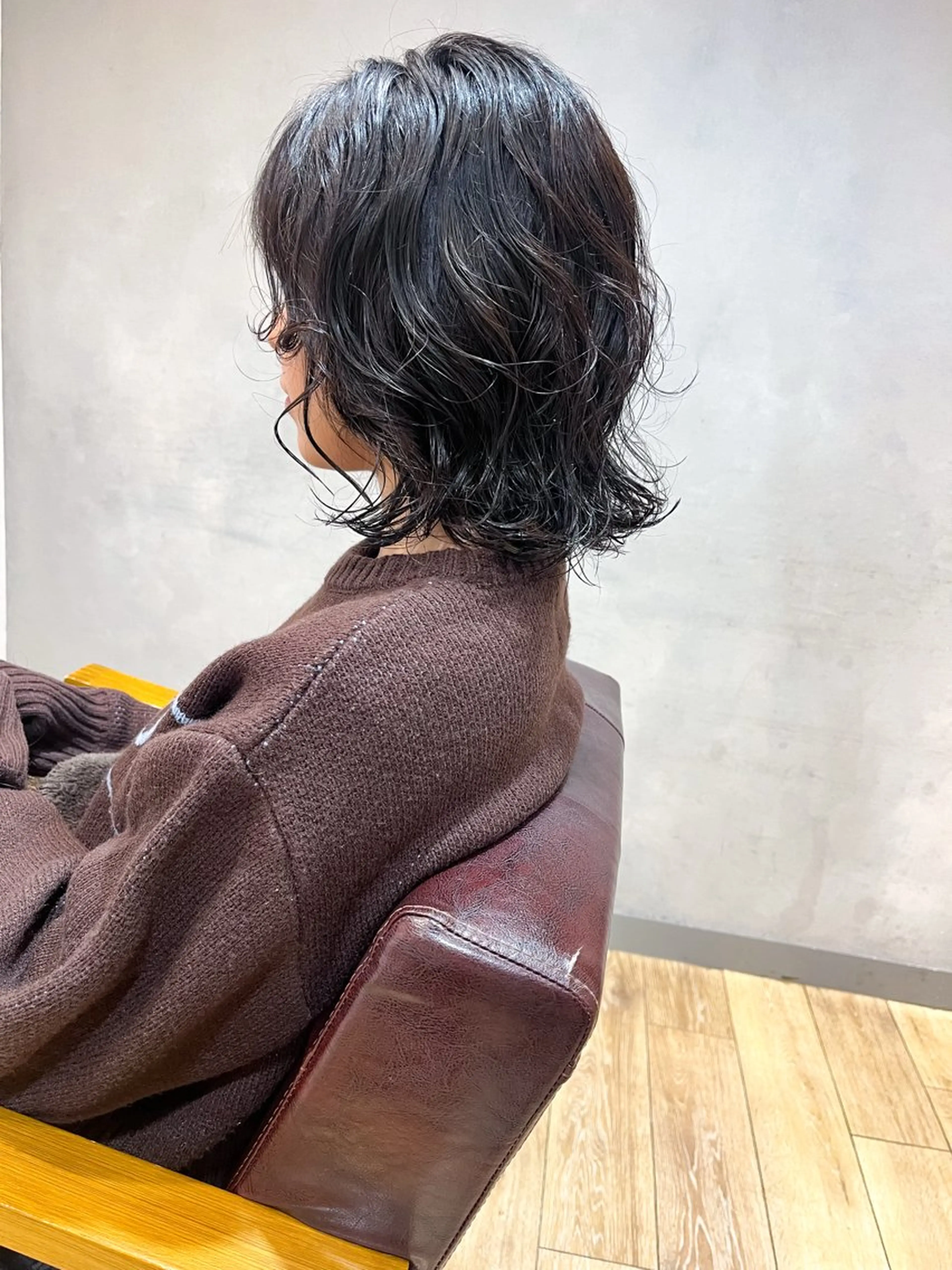 ショート カラー パーマ カット パーマ 切りっぱなしボブ 艶カラー🌷江梨🍎のヘアスタイル