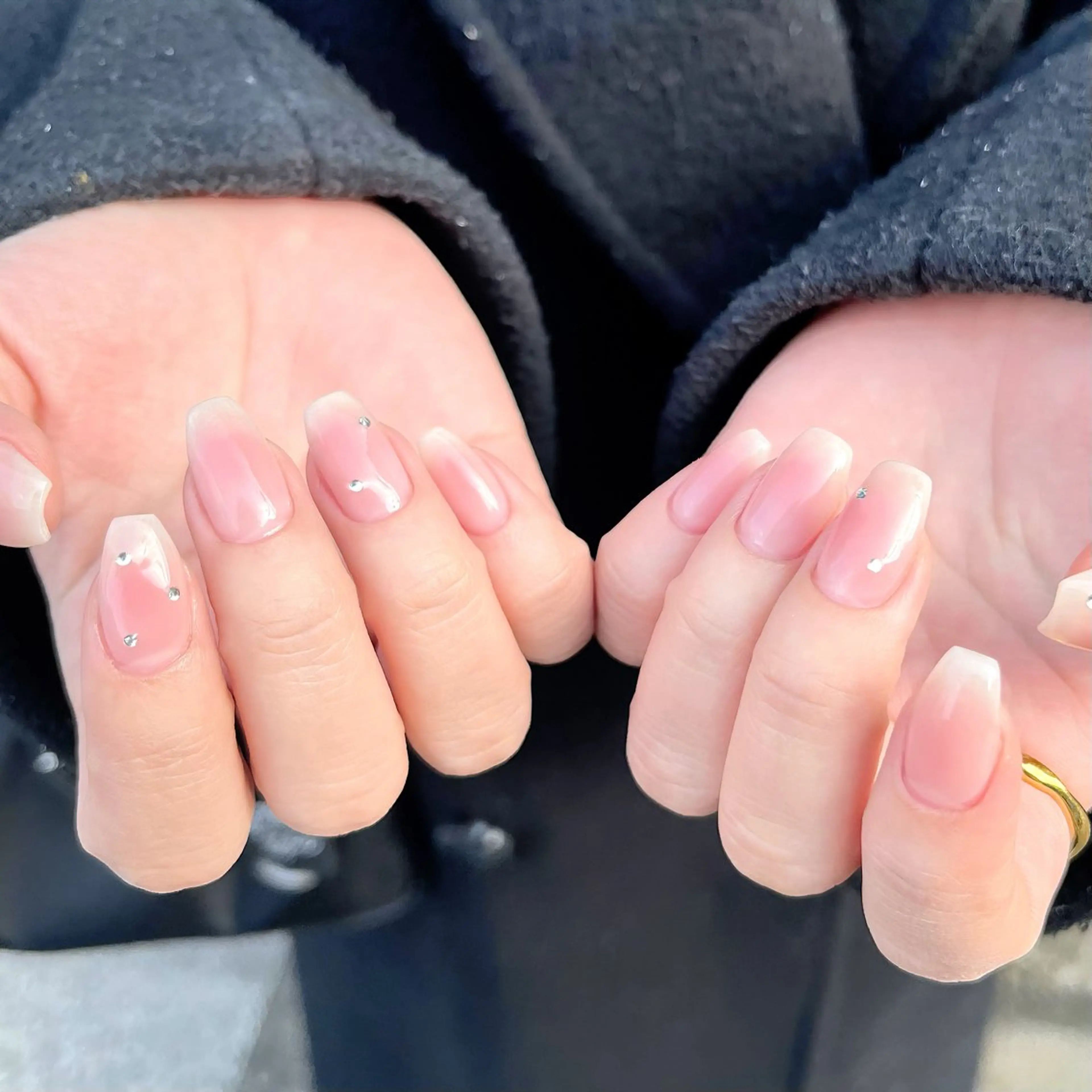 ネイル チークネイル フレンチネイル ハート ラメ(グリッター) マグネットネイル ハンドネイル 🫧OPELIA NAIL渋谷🫧のネイルデザイン