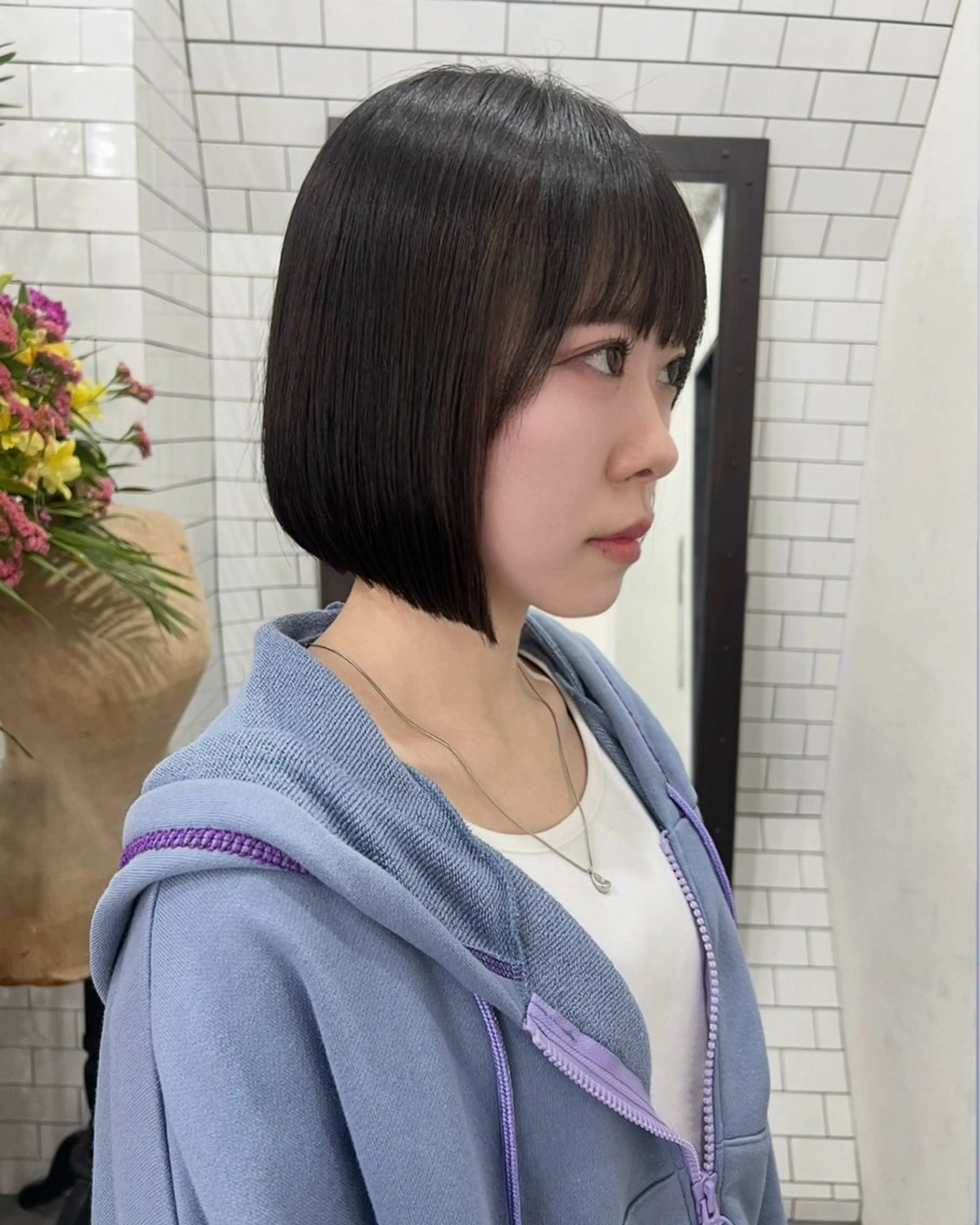 ショート カット 紙屋町ショート /ボブ　パーマ河内蓮のヘアスタイル