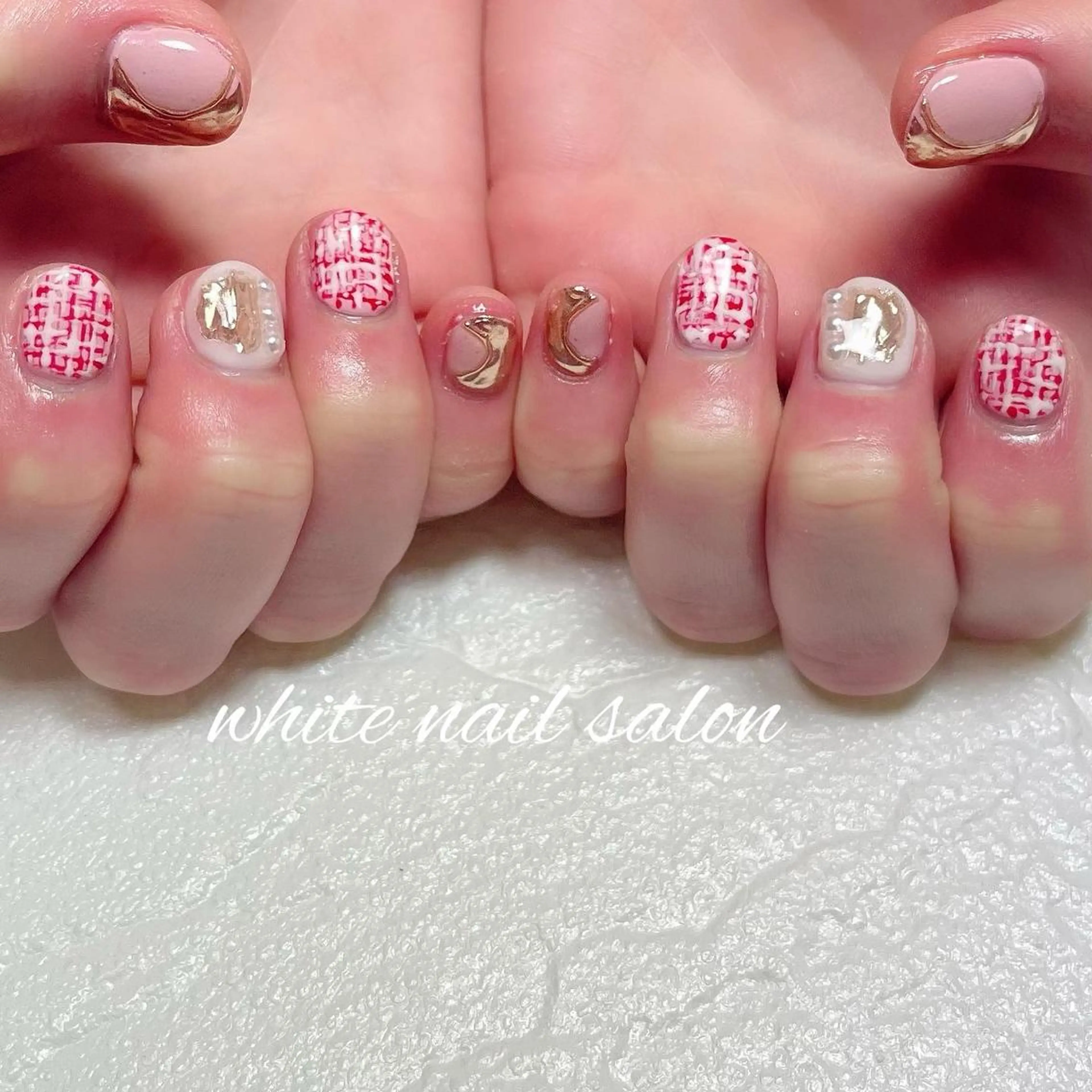 ネイル フットネイル ジェルネイル ハードジェル ラメ(グリッター) 持ち込み ハンドネイル white nail salonのネイルデザイン