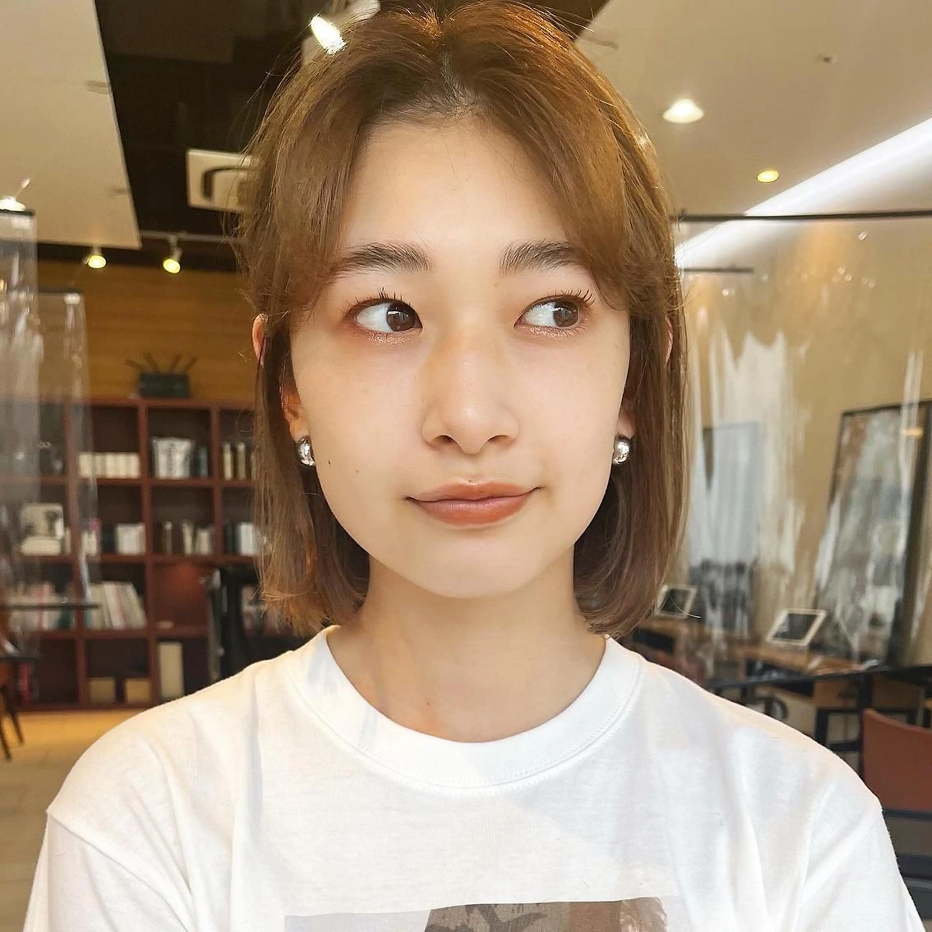 ショート カラー 🌱小顔ヘア/ボブ ミディアム/双葉🌱のヘアスタイル